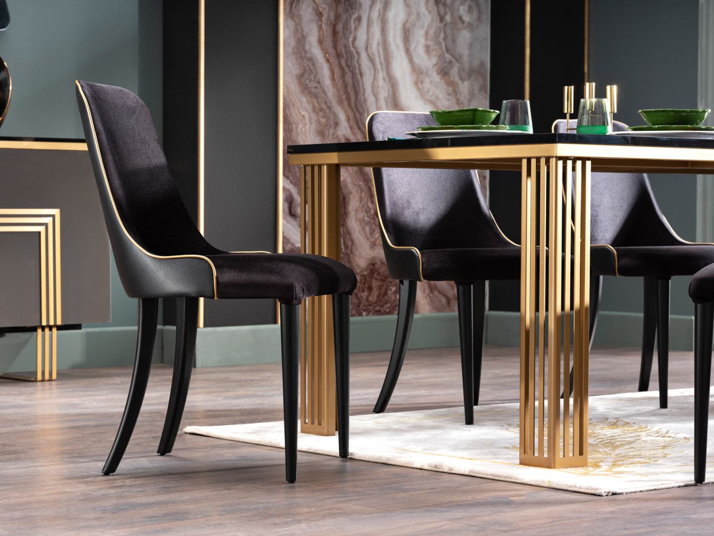 The Carlino Buffet providing spacious storage with a sleek design, ideal for dining or living rooms.