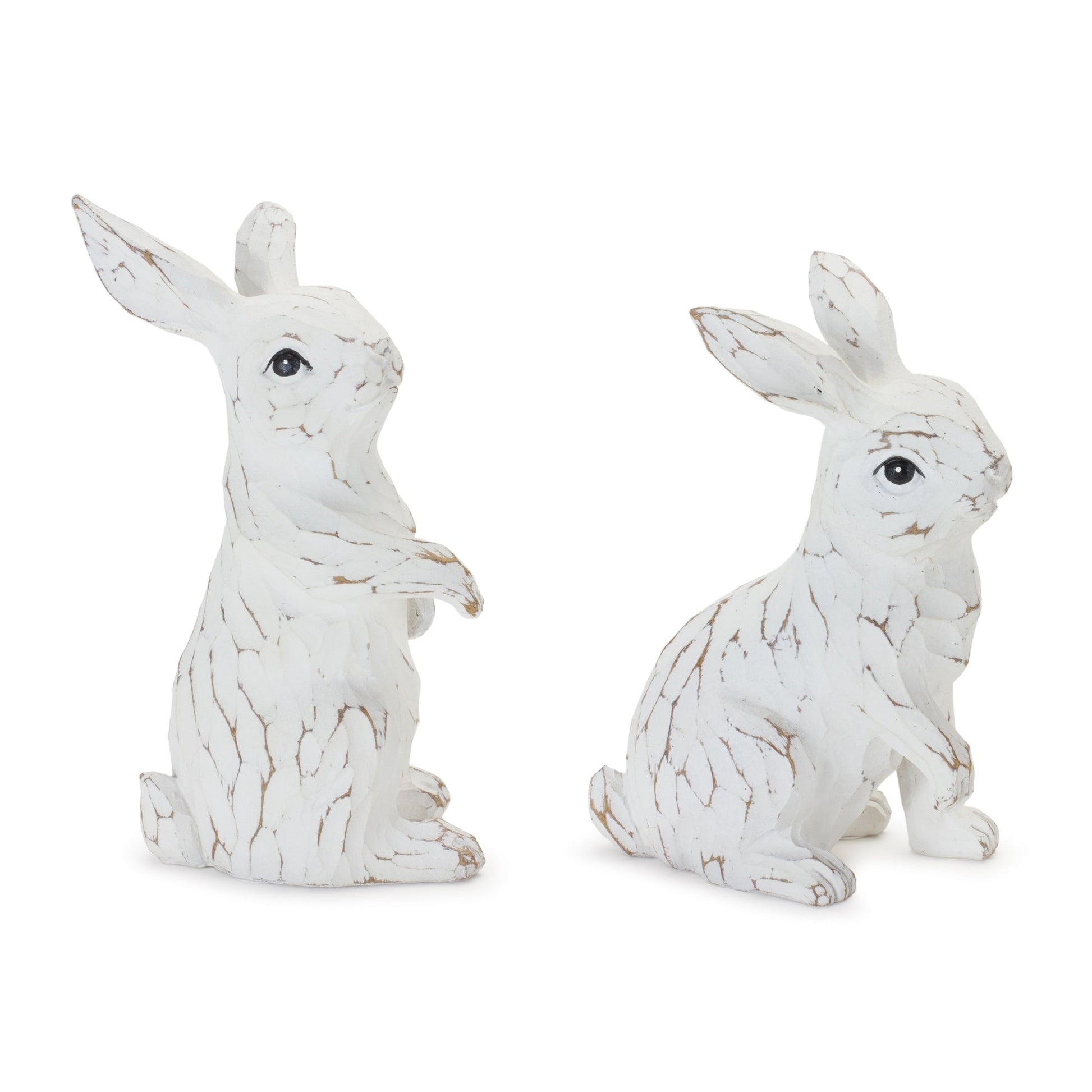 Carved-Bunny-Figurine-(Set-of-2)-Figurines