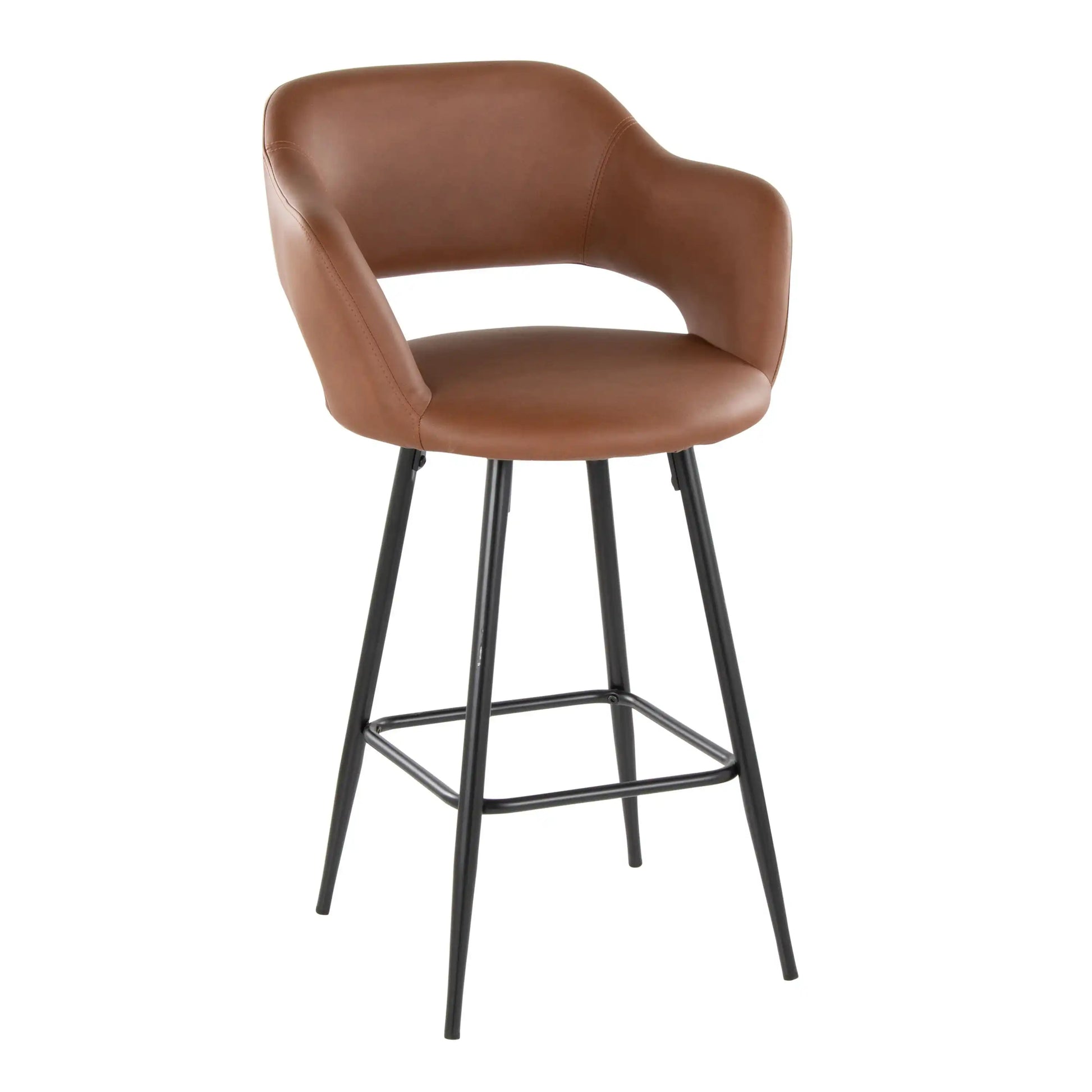 Margarite - Contemporary Fixed Height Counter Stool With Square Footrest (Set of 2) - Best Buy Furniture