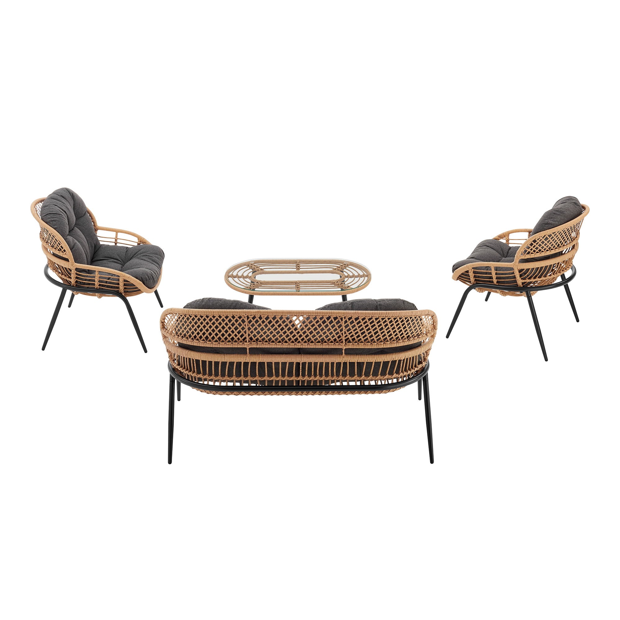 Pine - 4 Piece Outdoor Conversation Set