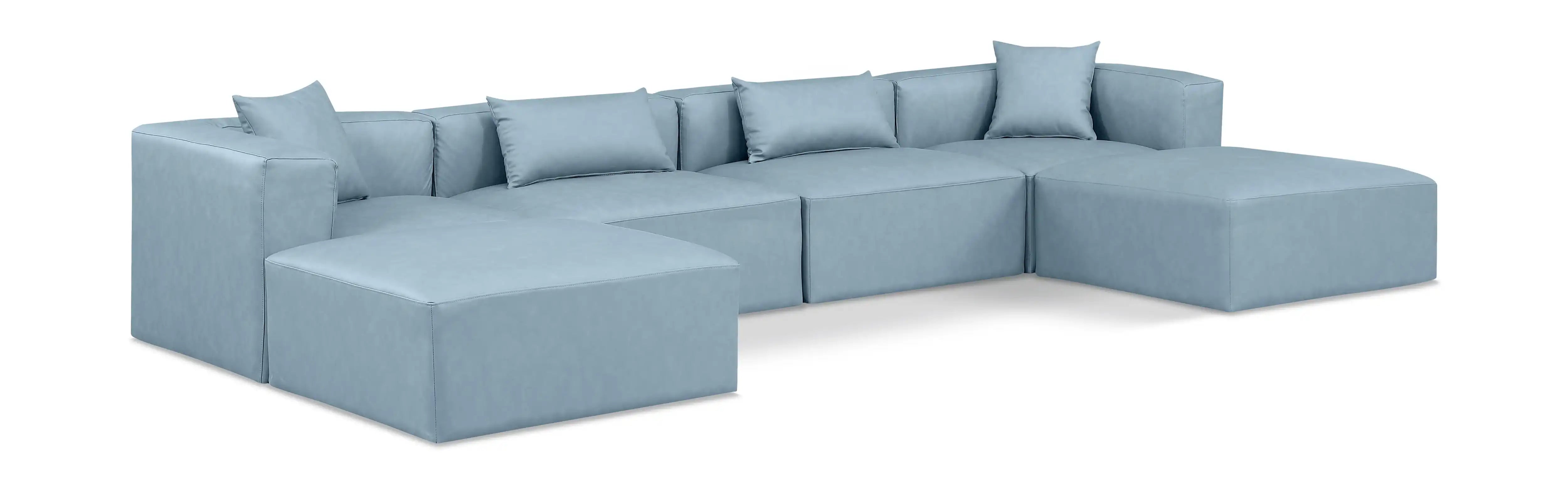 Cube - 6 Piece Modular Double Chaise Sectional - Best Buy Furniture