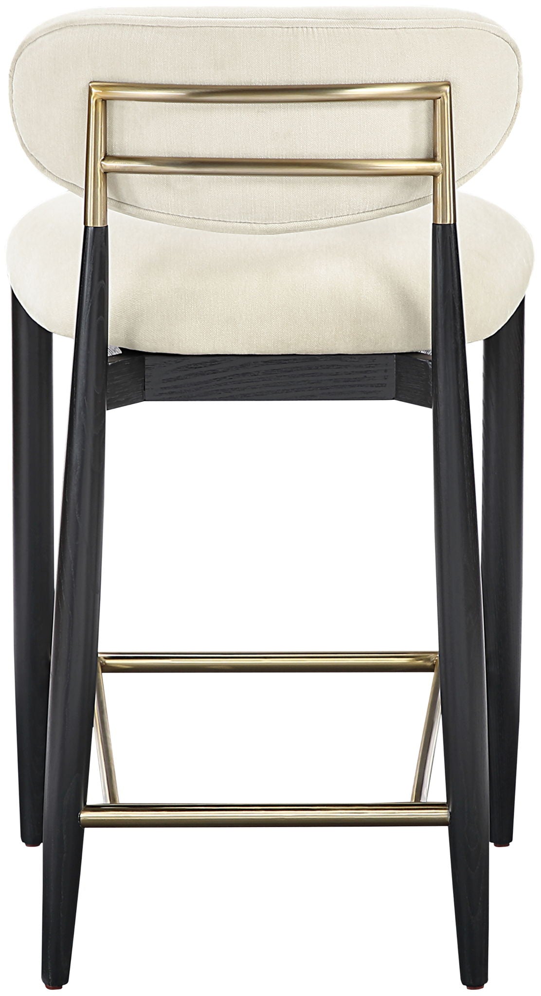 Riccio - Fabric Stool - Black Frame