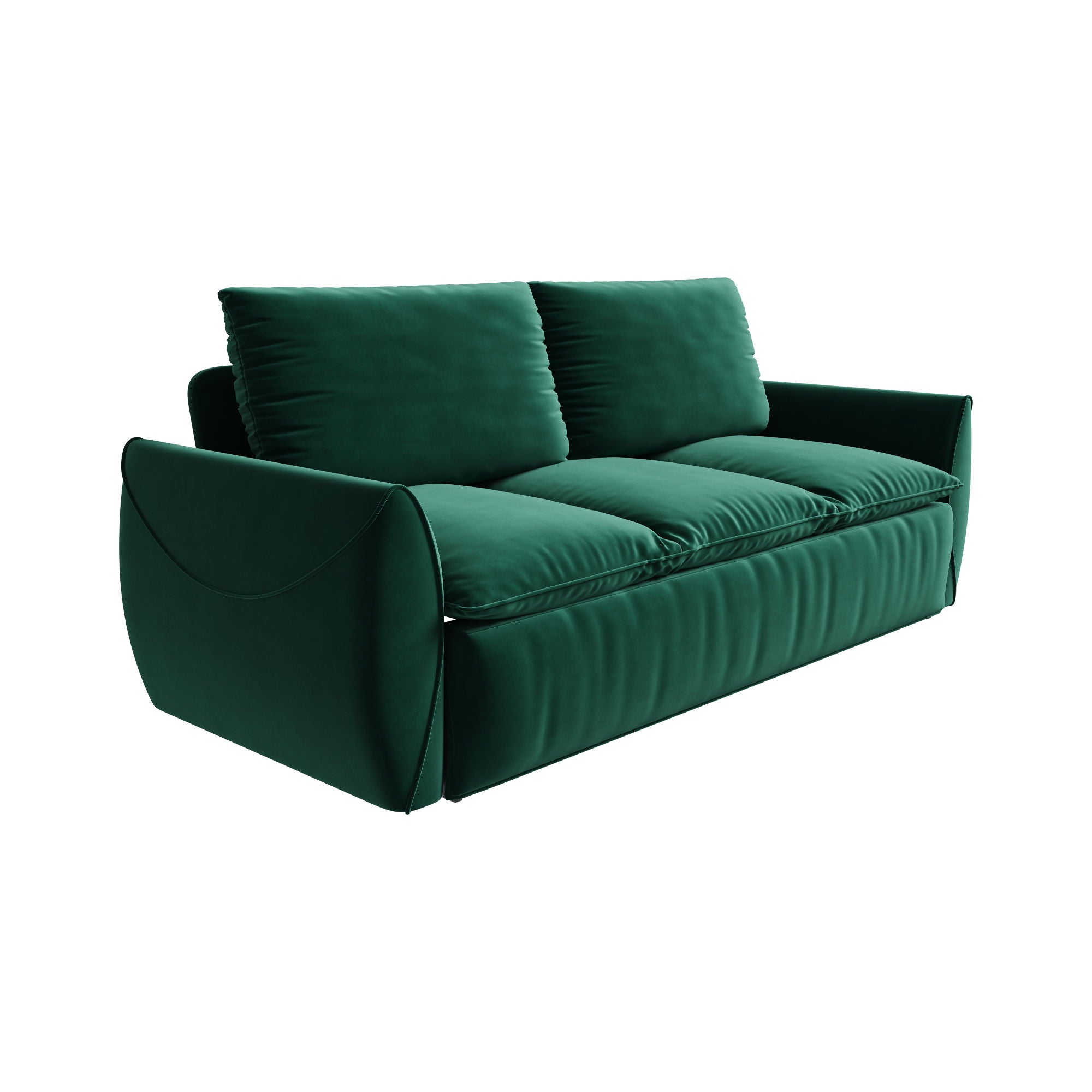 Pull Out Sofa Bed, 3 Seat Convertible Sleeper Sofa With 2 In 1 Pillow And Blanket Set