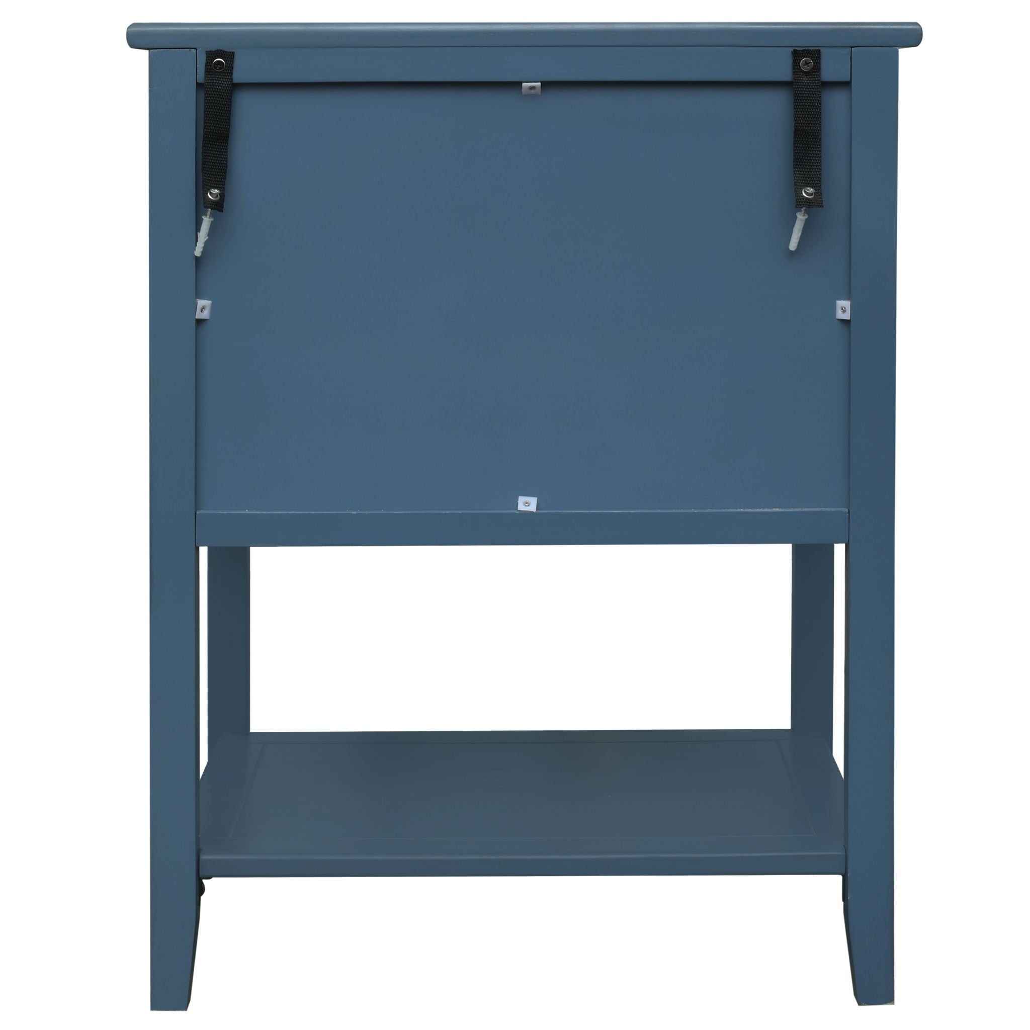 2 Drawer Side Table, American Style, End Table, Suitable For Bedroom, Living Room, Study