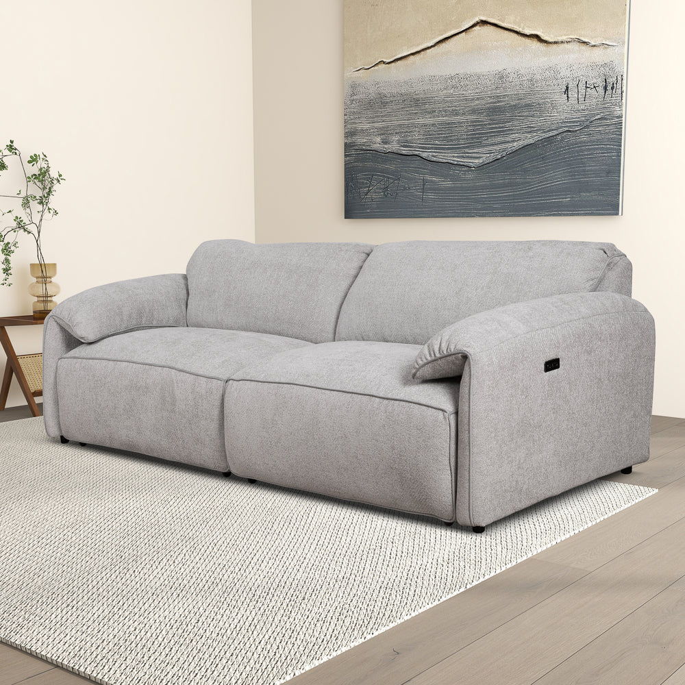 Cleveland - Dual Power Convertible Sofa - Silver