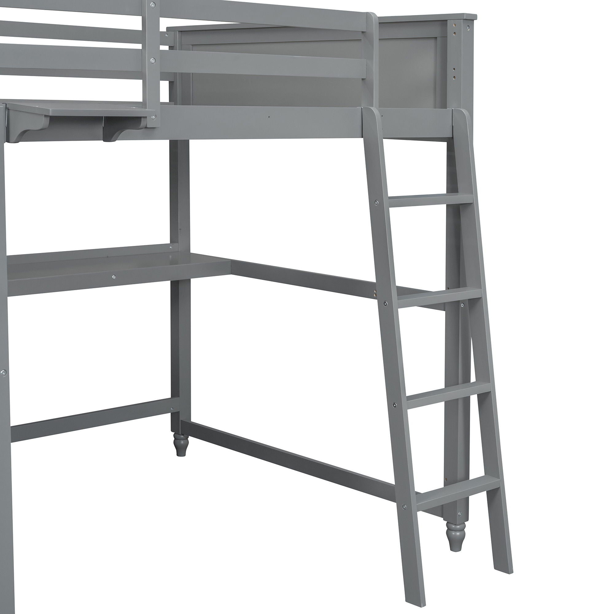 Loft Bed With Drawers With Desk And Shelves
