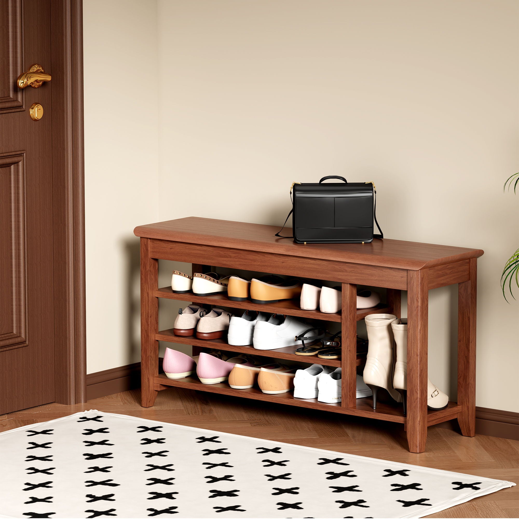 Multi Functional Double Layer Shoe Stool