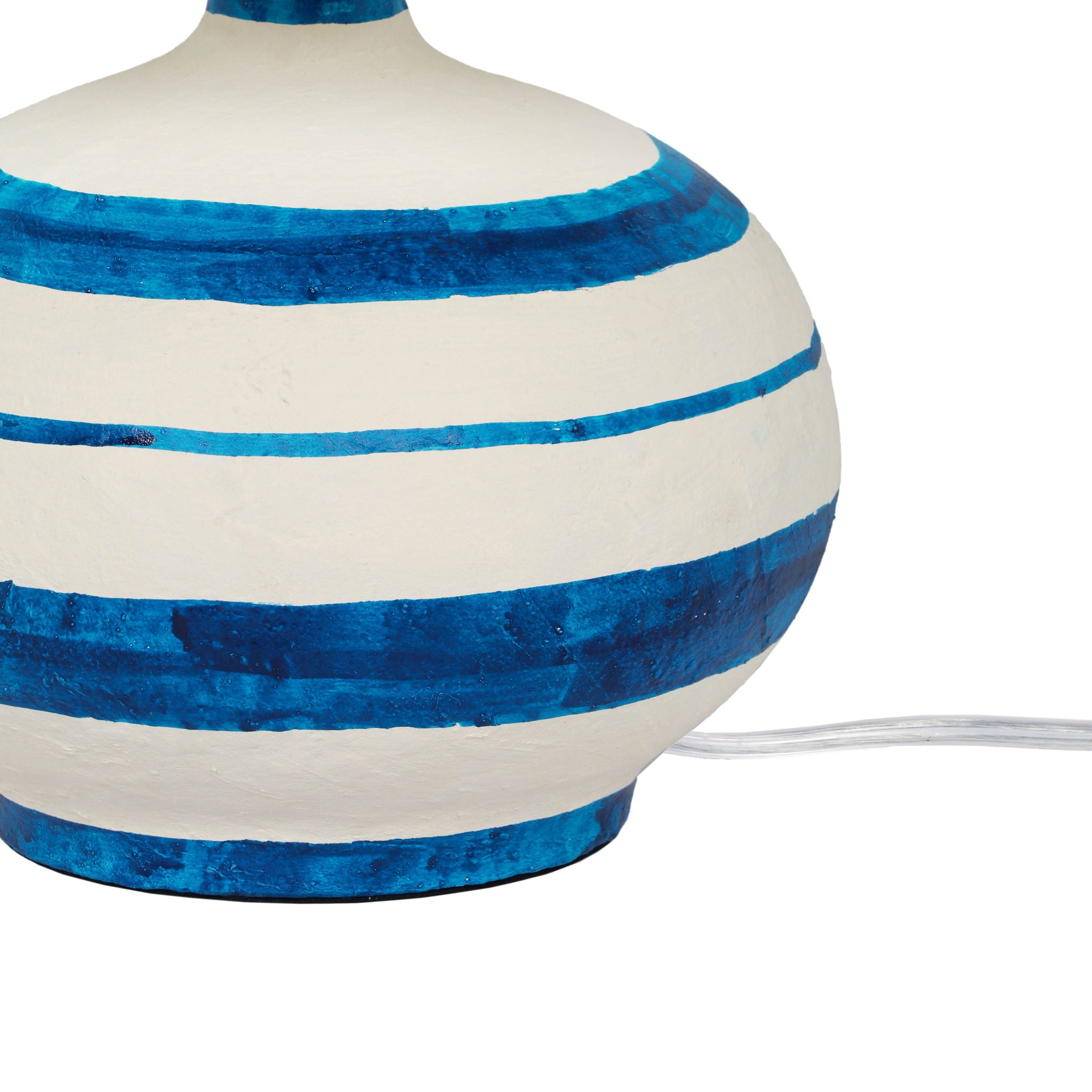 Positano - Striped Papier Mache Table Lamp
