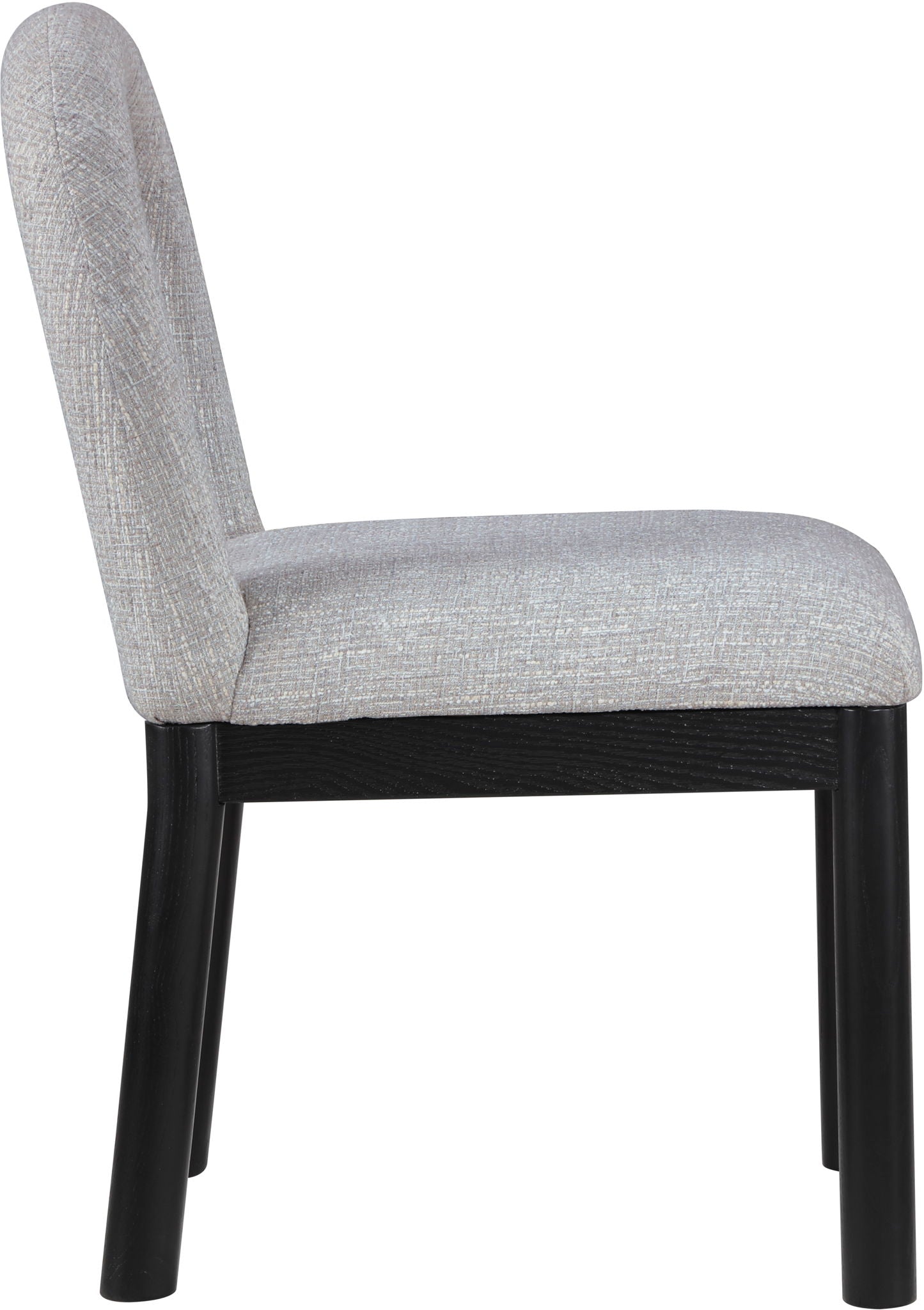 Conrad - Linen Dining Chair With Black Legs