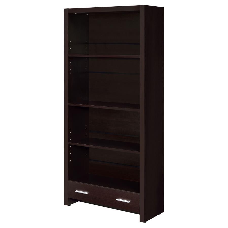 Skylar - 5-Shelf Bookcase With Drawer - Cappuccino - Best Buy Furniture