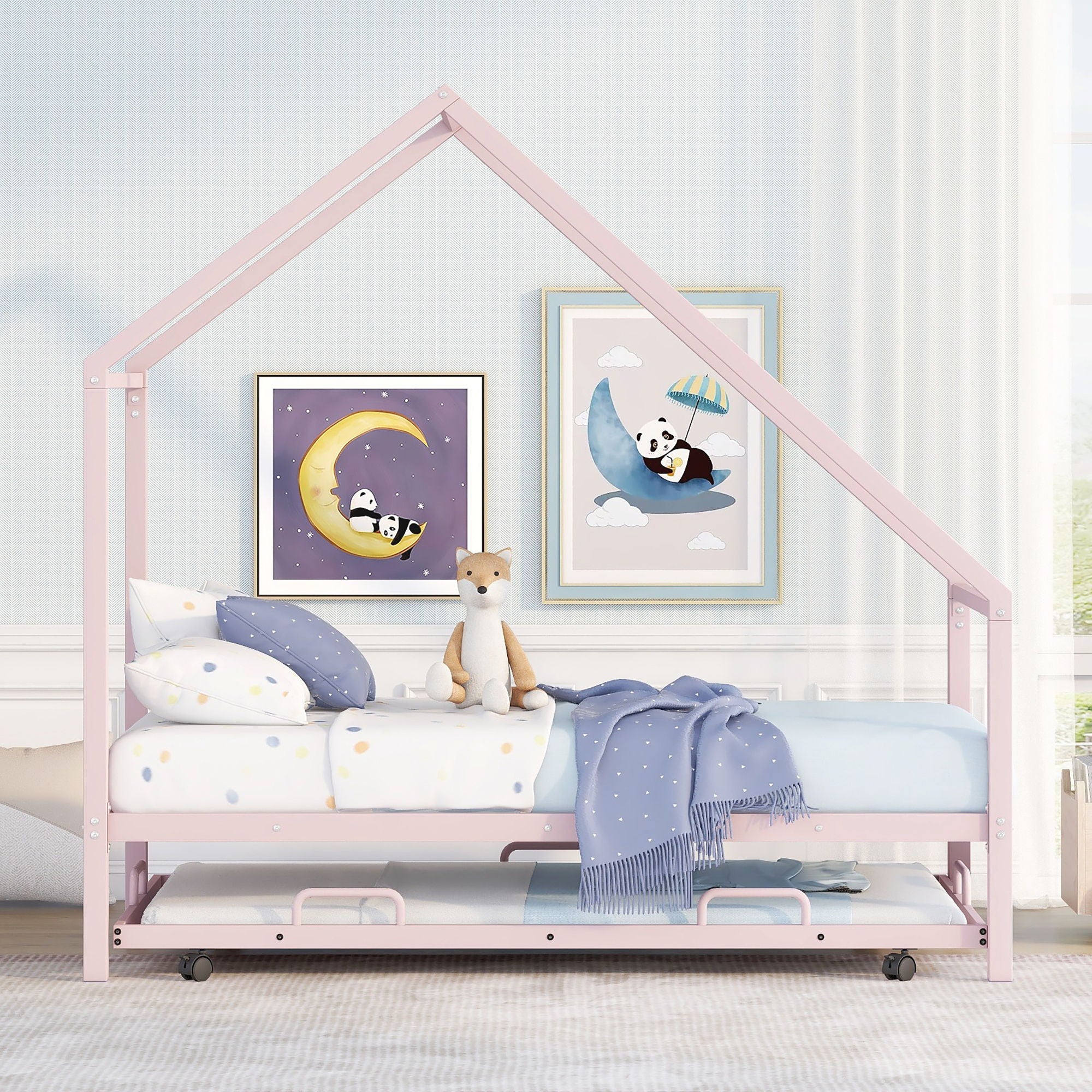 House Bed With Trundle