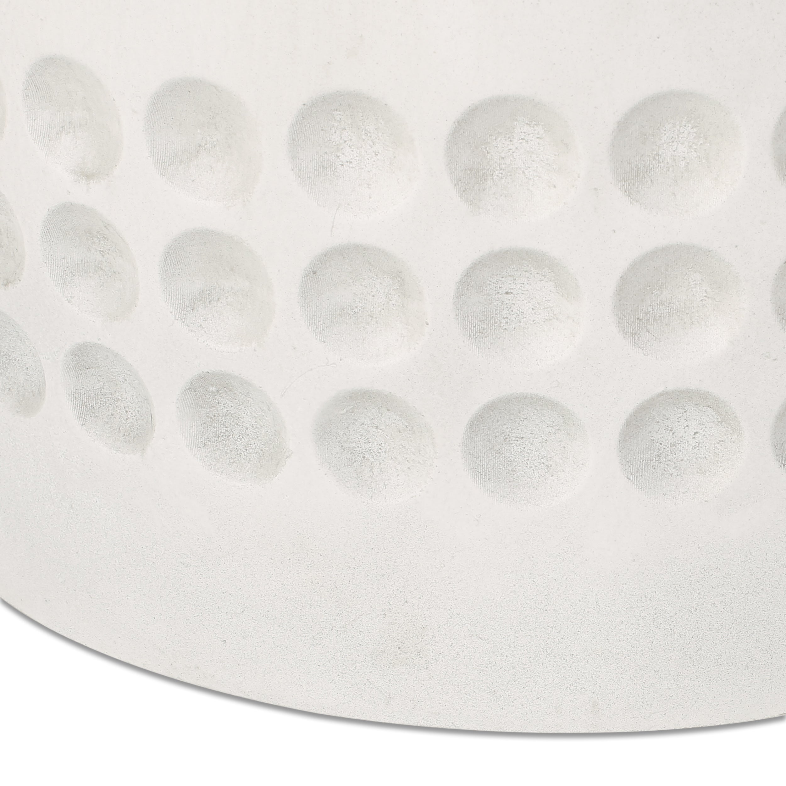 Antique white round planter