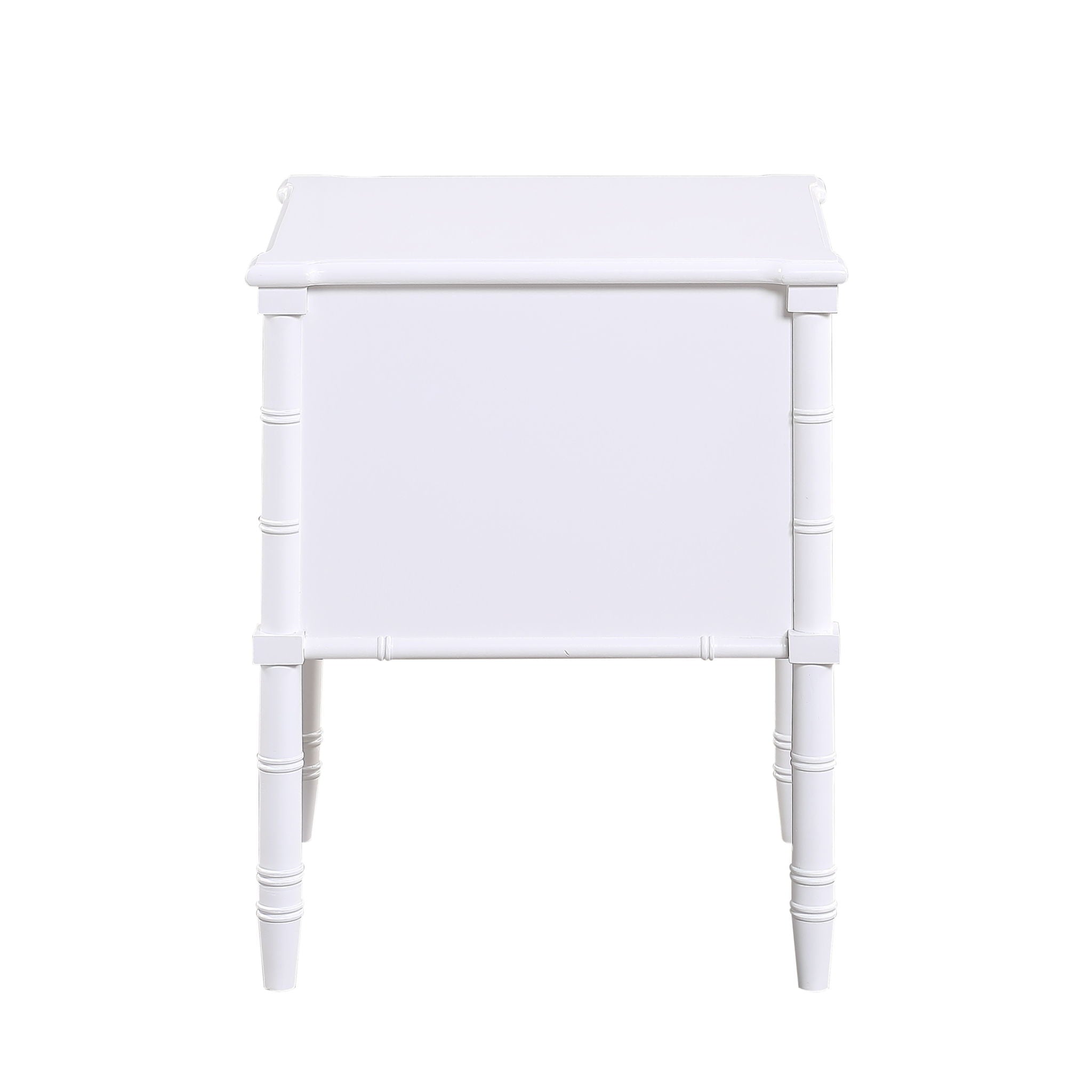 Emmett - 2 Drawer Nightstand With Carved Legs - White