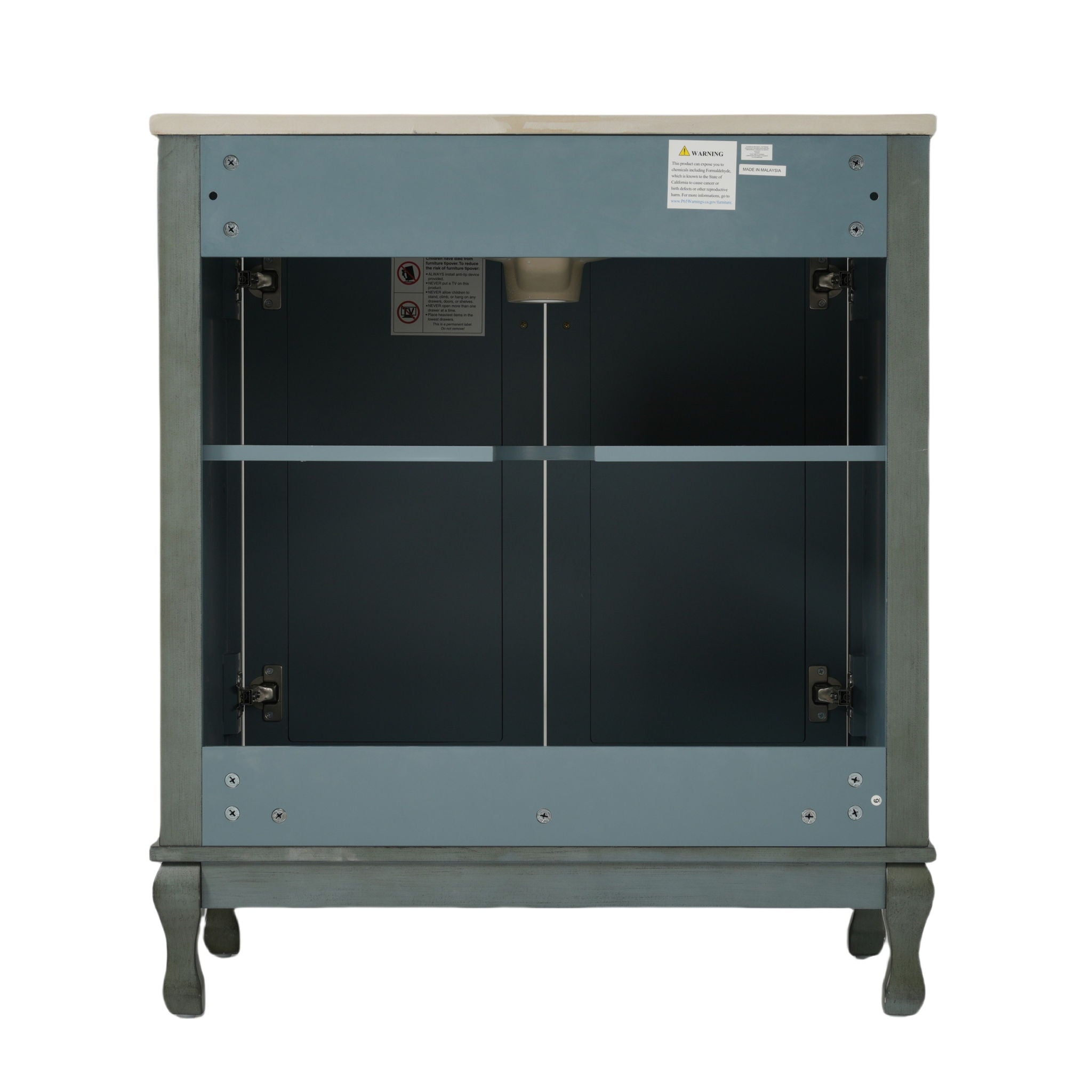 Vintage Double Sink Bathroom Vanity Set With Ceramic Sinks