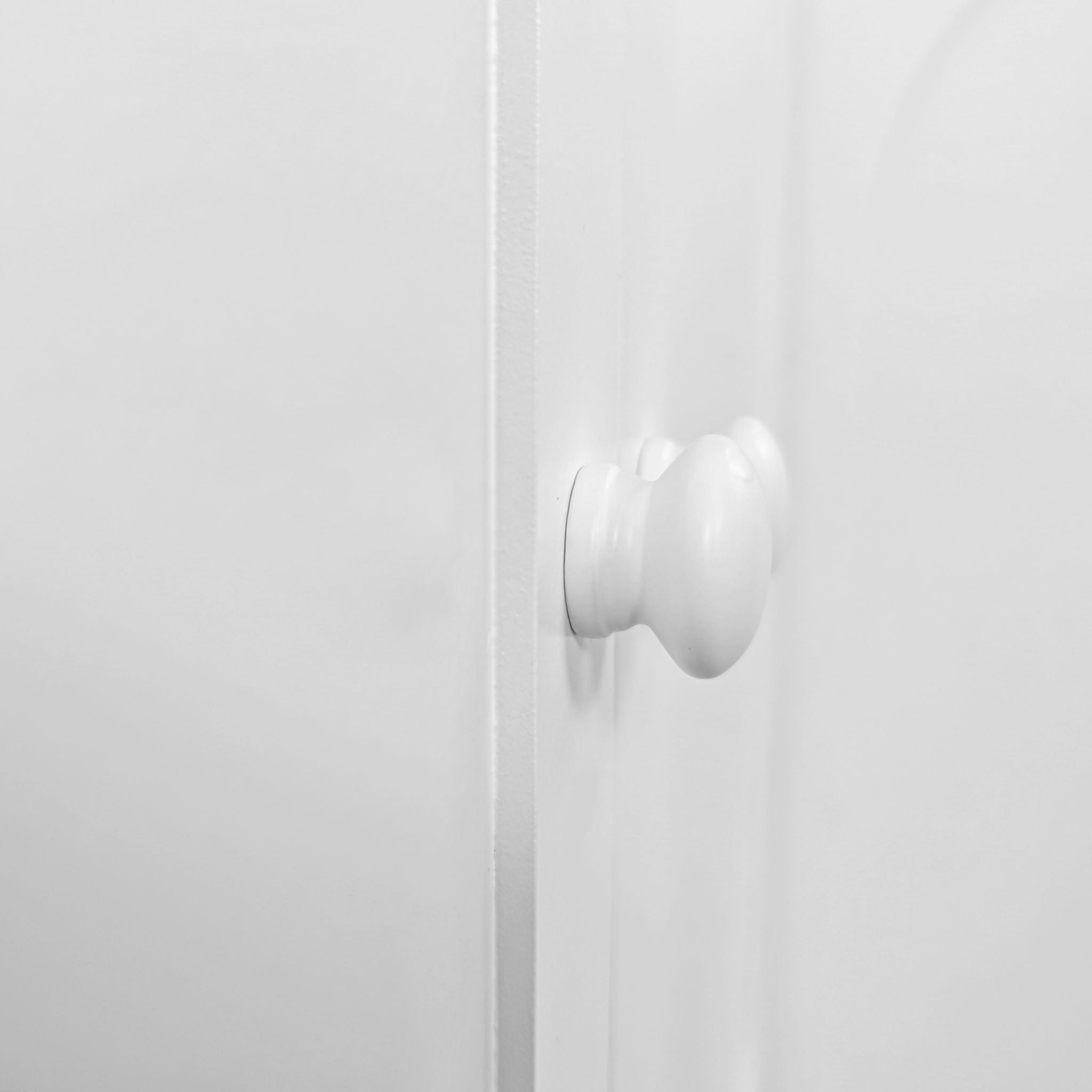 4 Door Storage Cabinet For Living Room - White