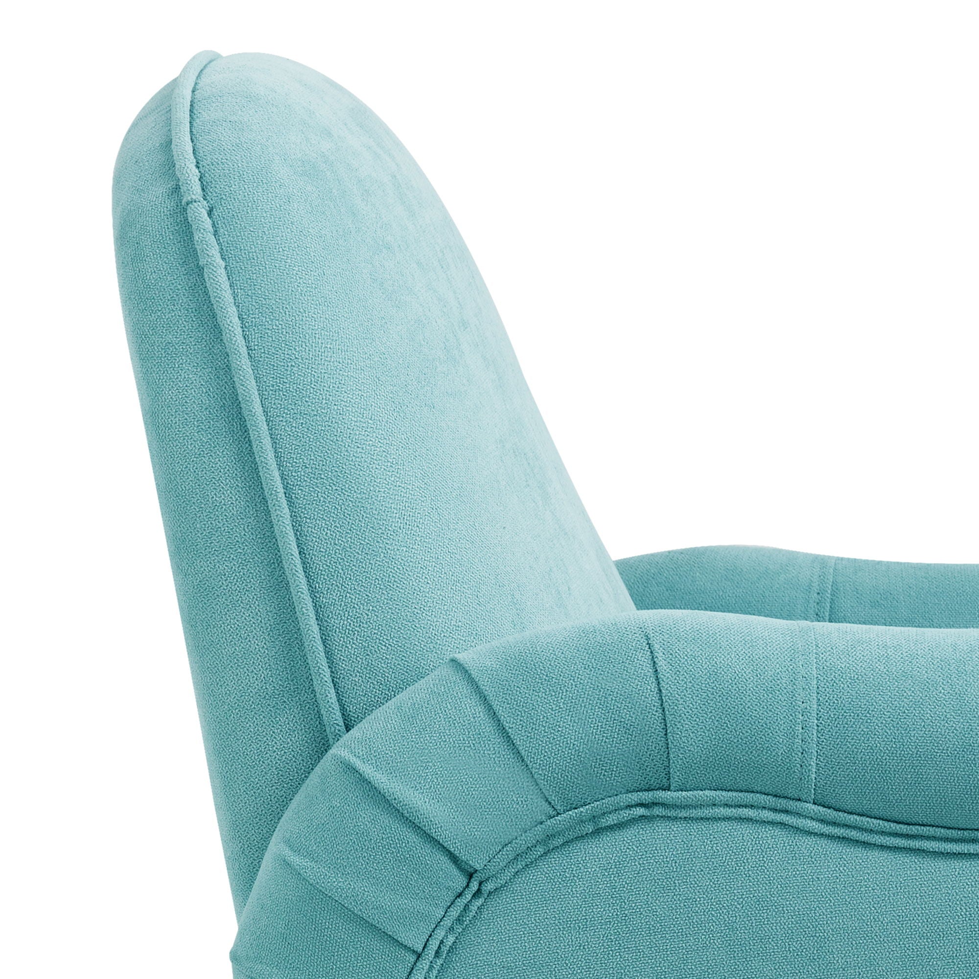 Modern Accent Chair With Metal Legs, Snowflake Fabric Armchair