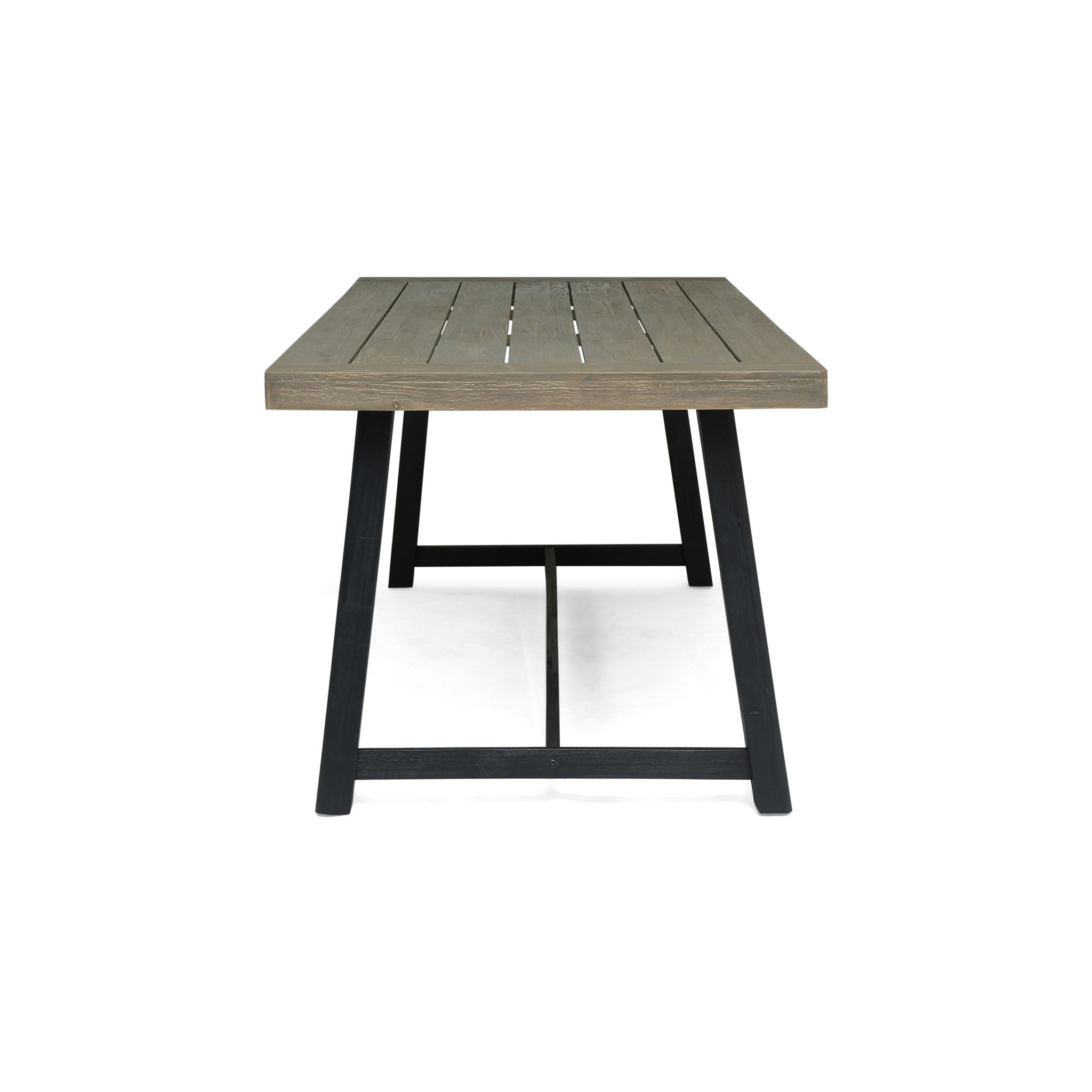7 Pieces Modern Outdoor Dining Set With Acacia Wood Table And Chairs