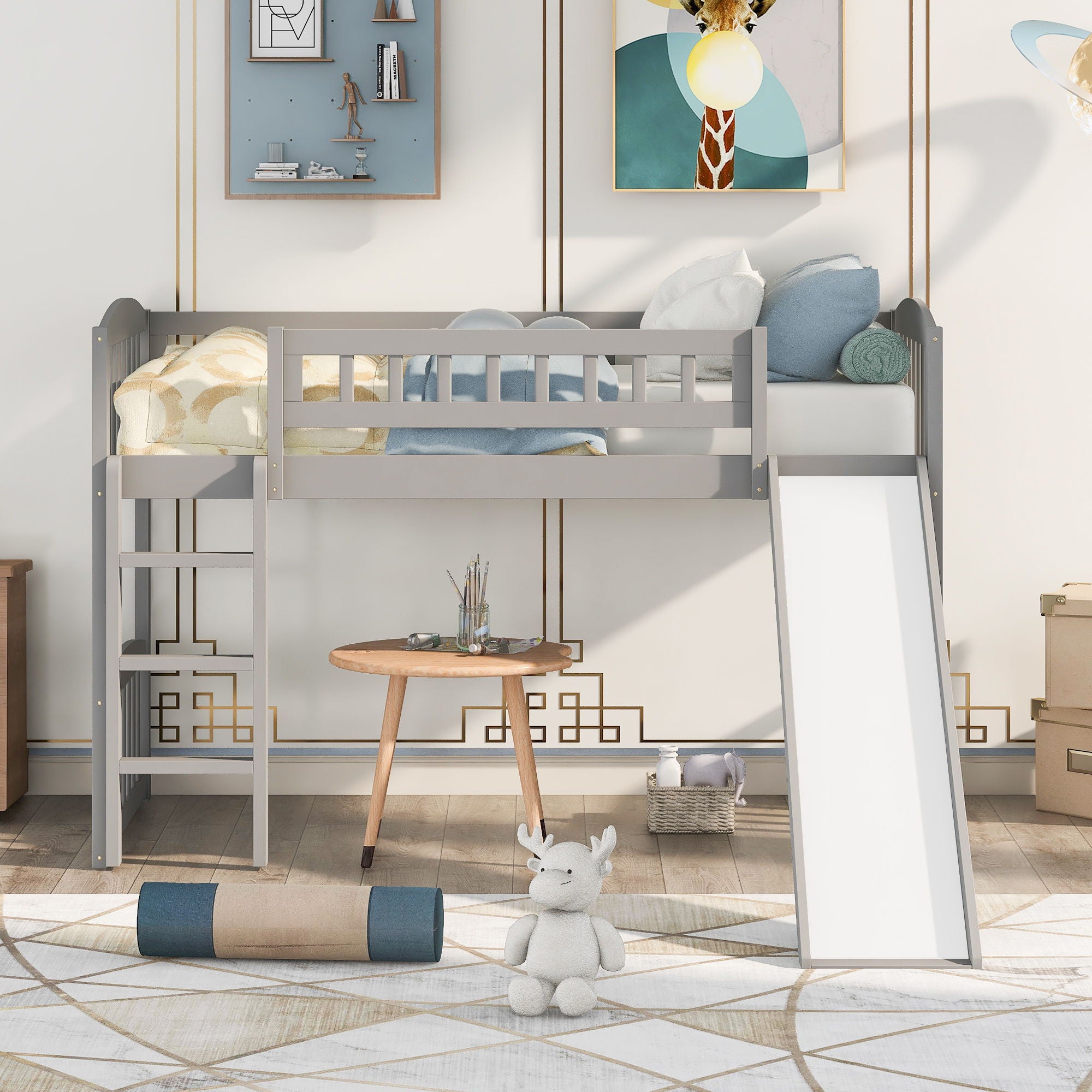 Loft Bed With Slide And Ladder