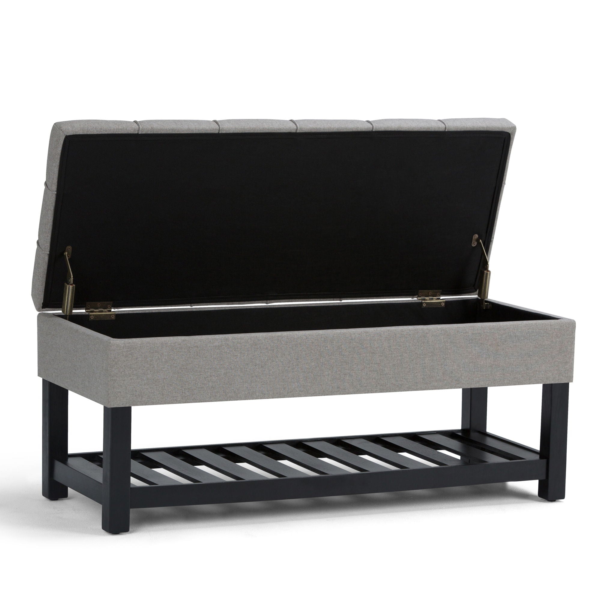 Saxon - Upholstered Transitional Storage Ottoman Bench - Best Buy Furniture