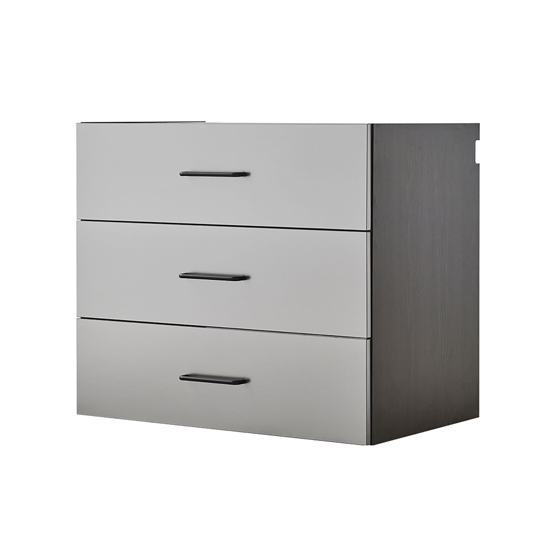 Astro Series - Metal Wall Mounted Base Drawer Storage Cabinet With Soft Closing Features - Metallic Gray - Best Buy Furniture