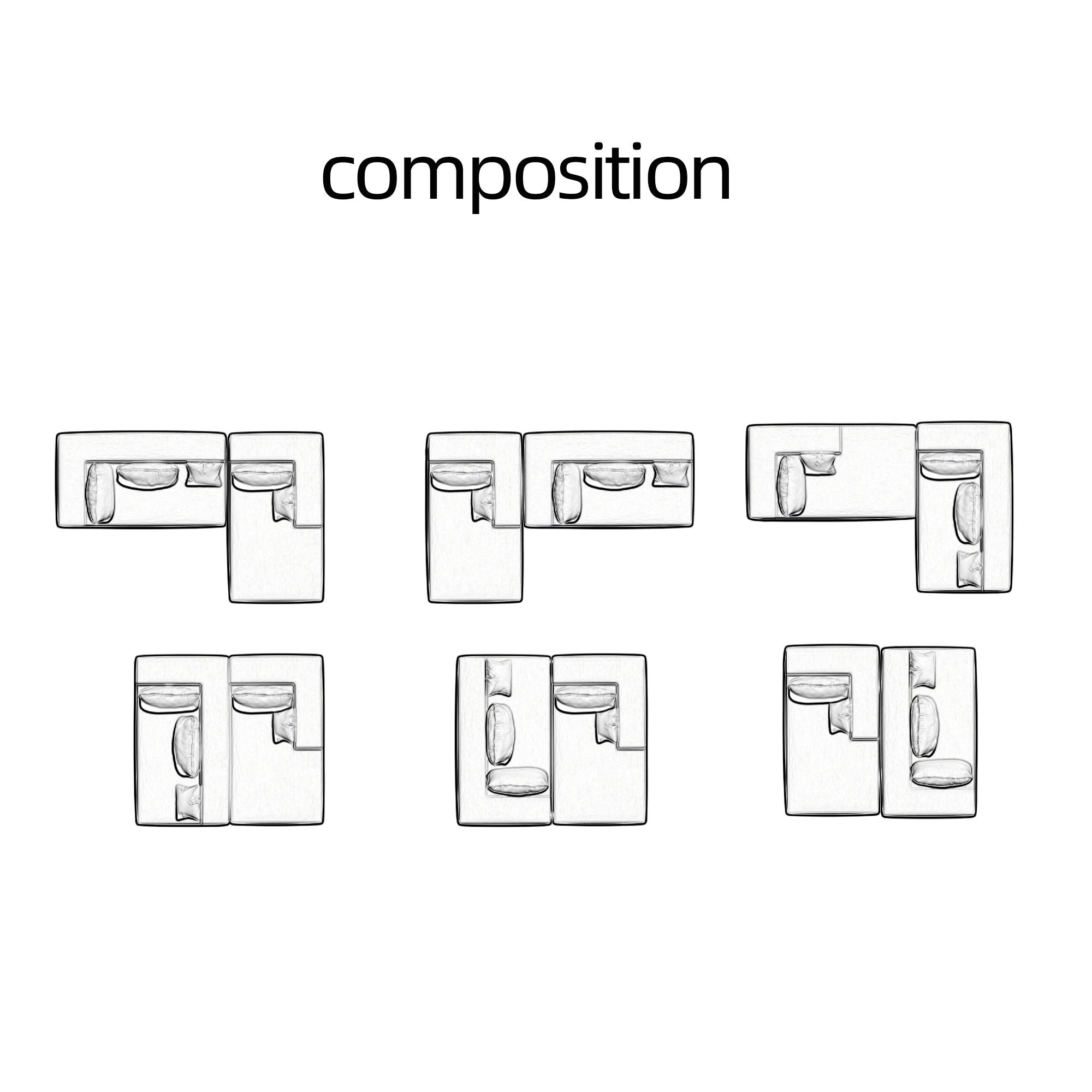 Modular Corner Sofa With Soft Linen Fabric