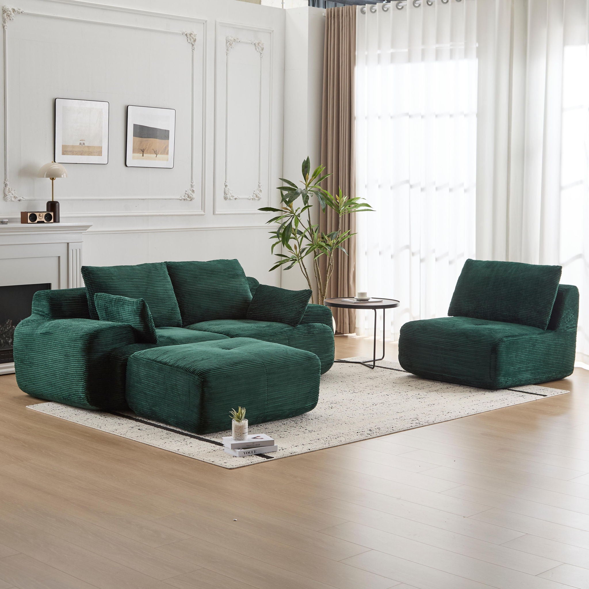 Compressed Sofa, Large Sectional Couches For Living Room, - Green