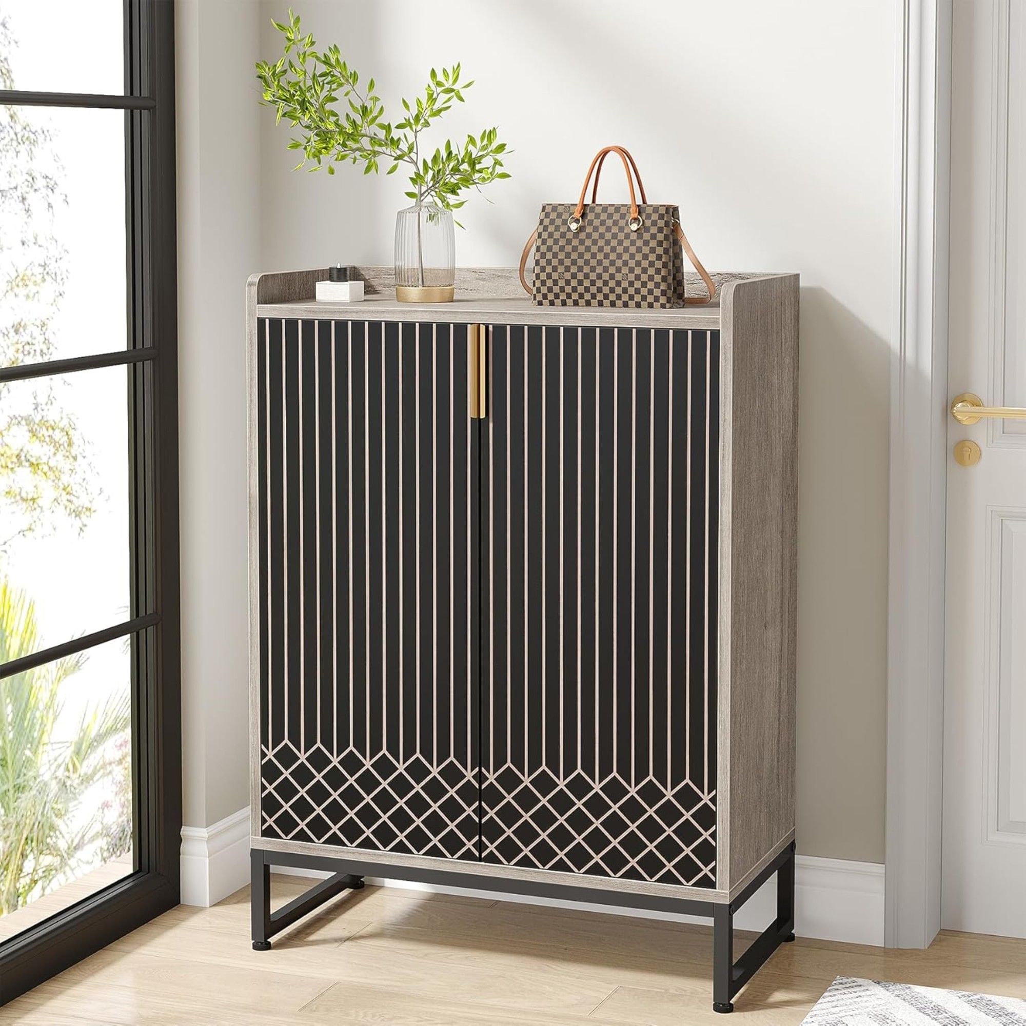 5 Tiers Shoe Storage Organizer With Doors