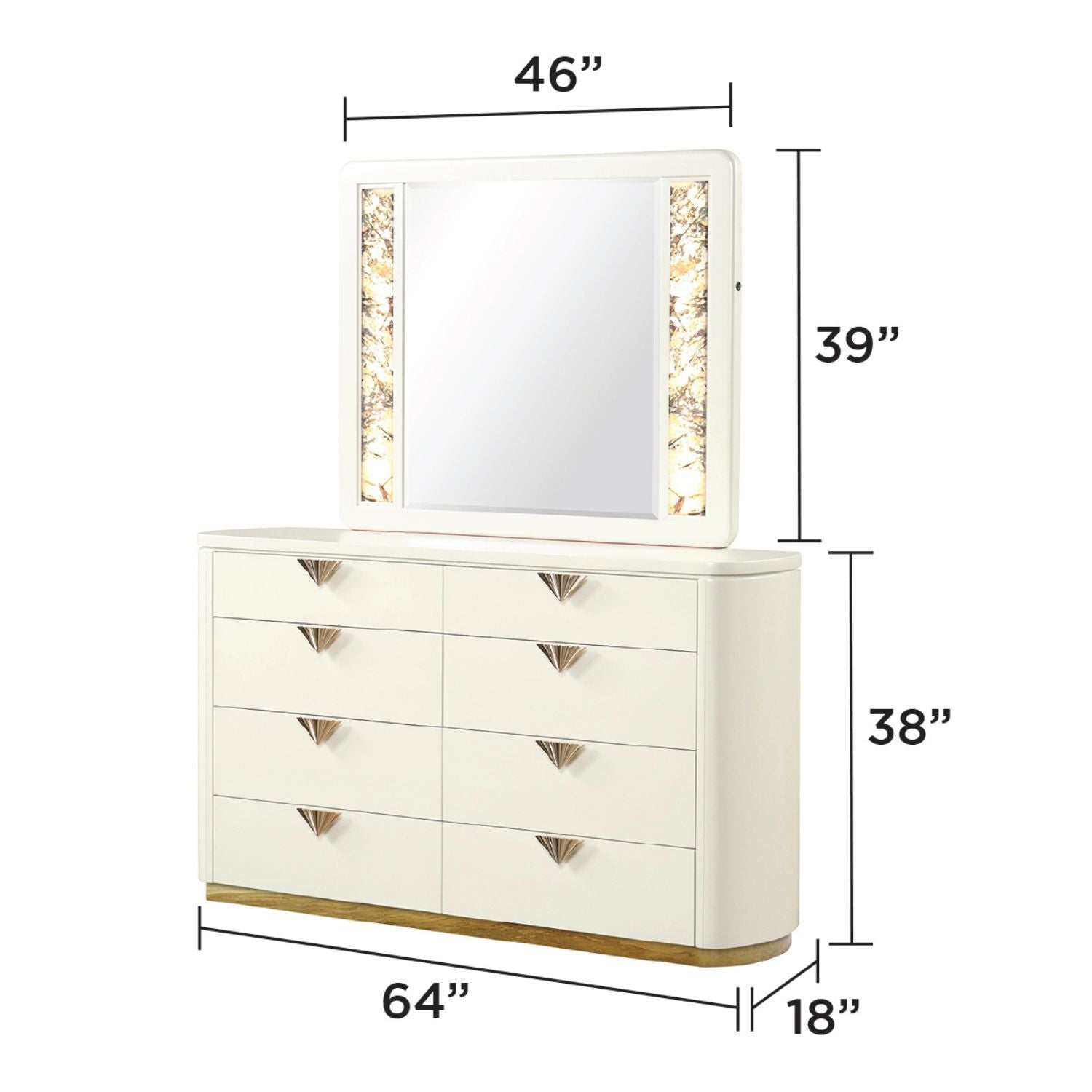La Pierre - 6 Drawer Dresser - Beige