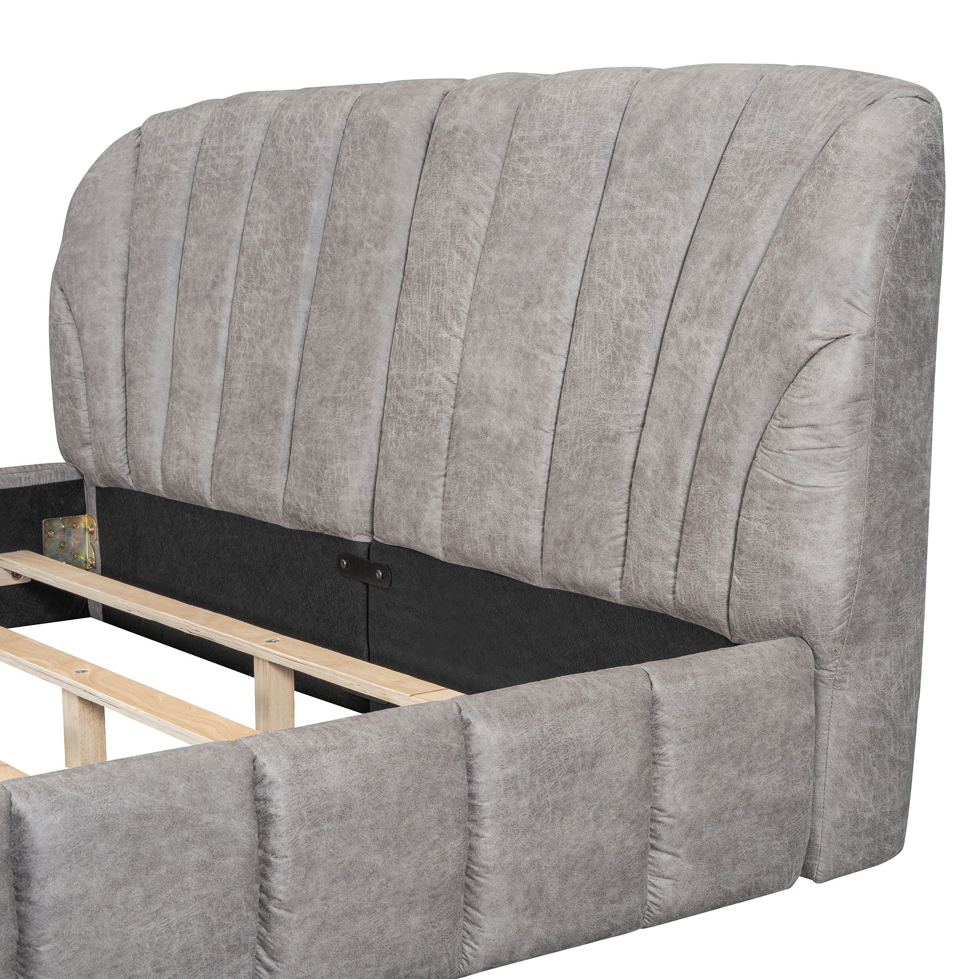 Elegant Design Upholstered Platform Bed