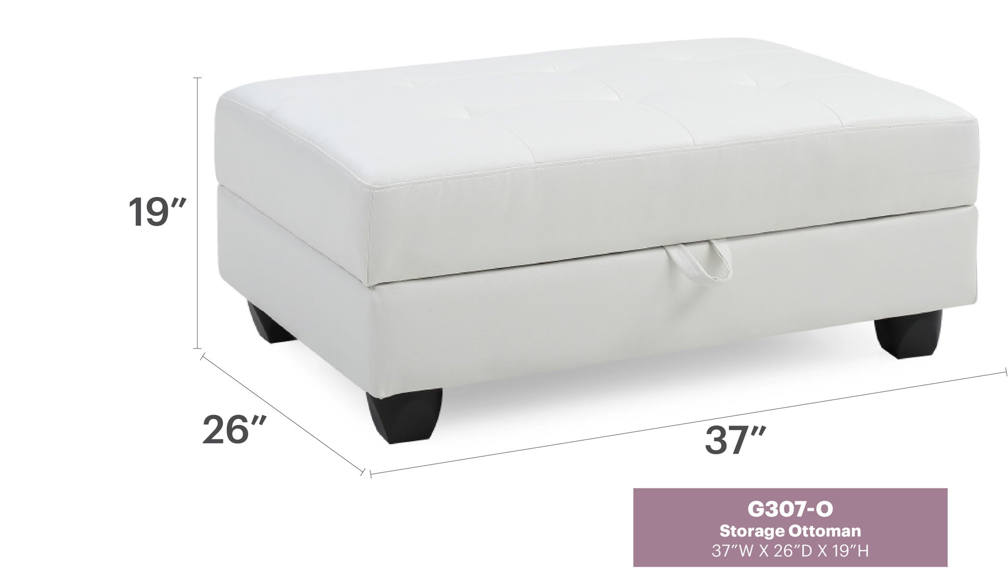 Stylish Storage Contemporary Ottoman - Best Buy Furniture