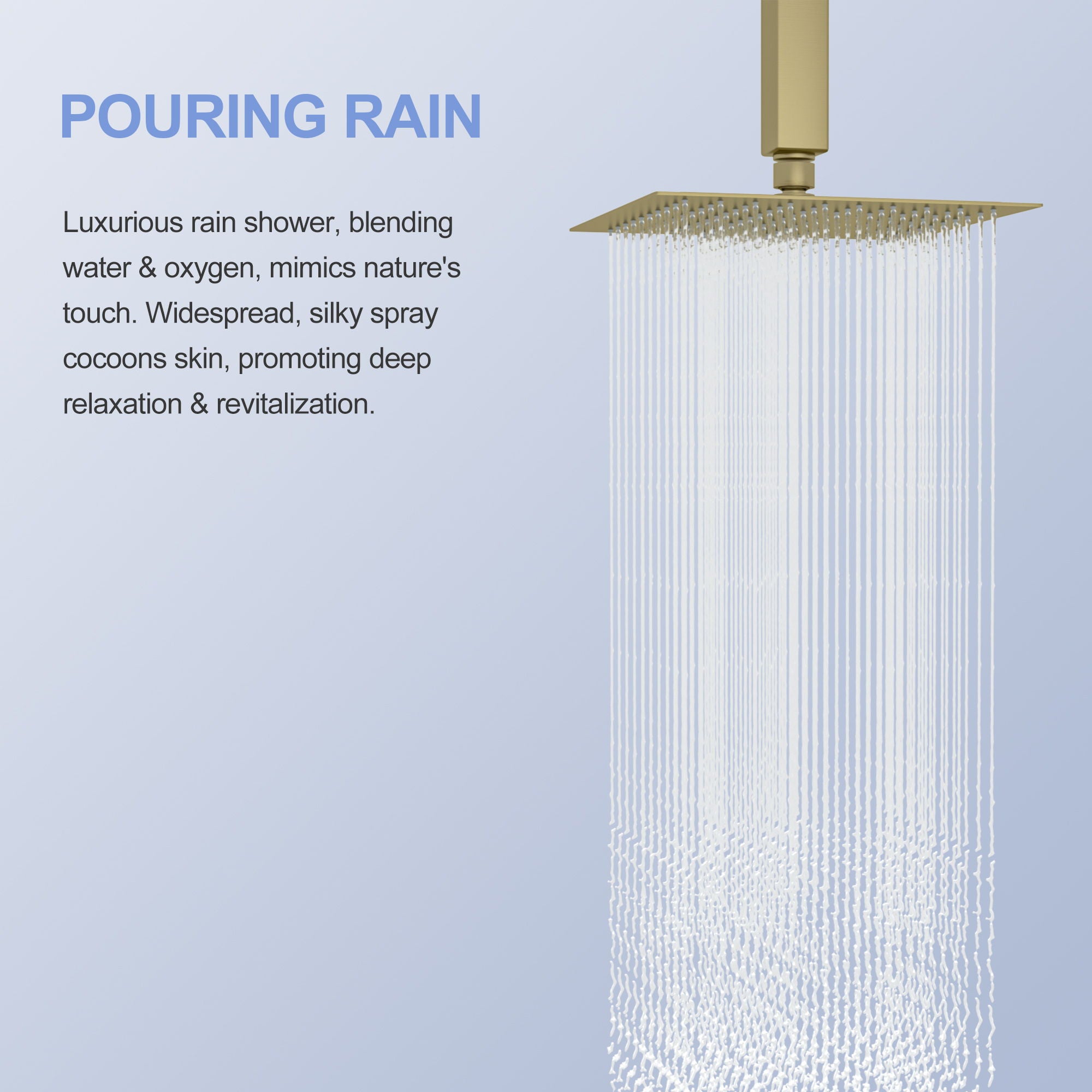 8" Square Rain Shower Head, Ceiling / Wall Mount Stainless Steel Bath Fixture