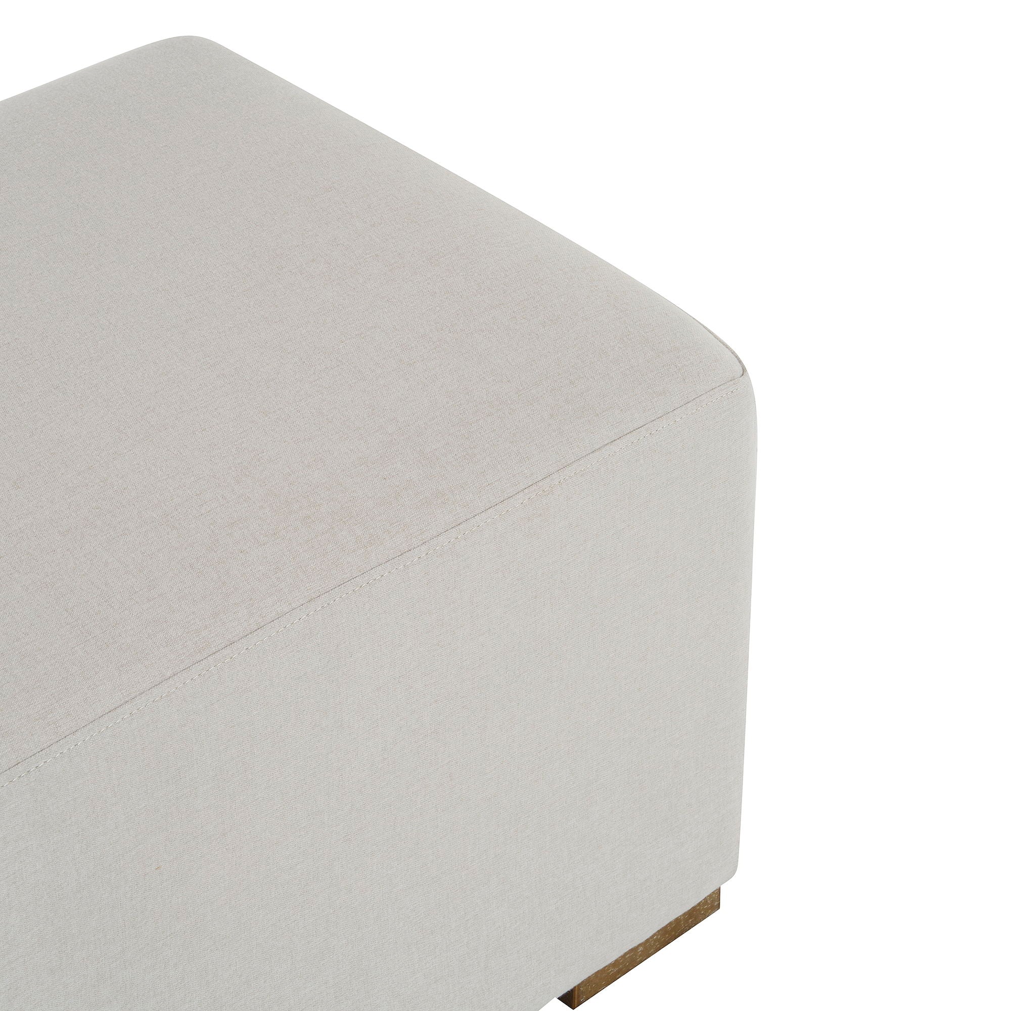 Round Ottoman, Minimalist Footstool - White