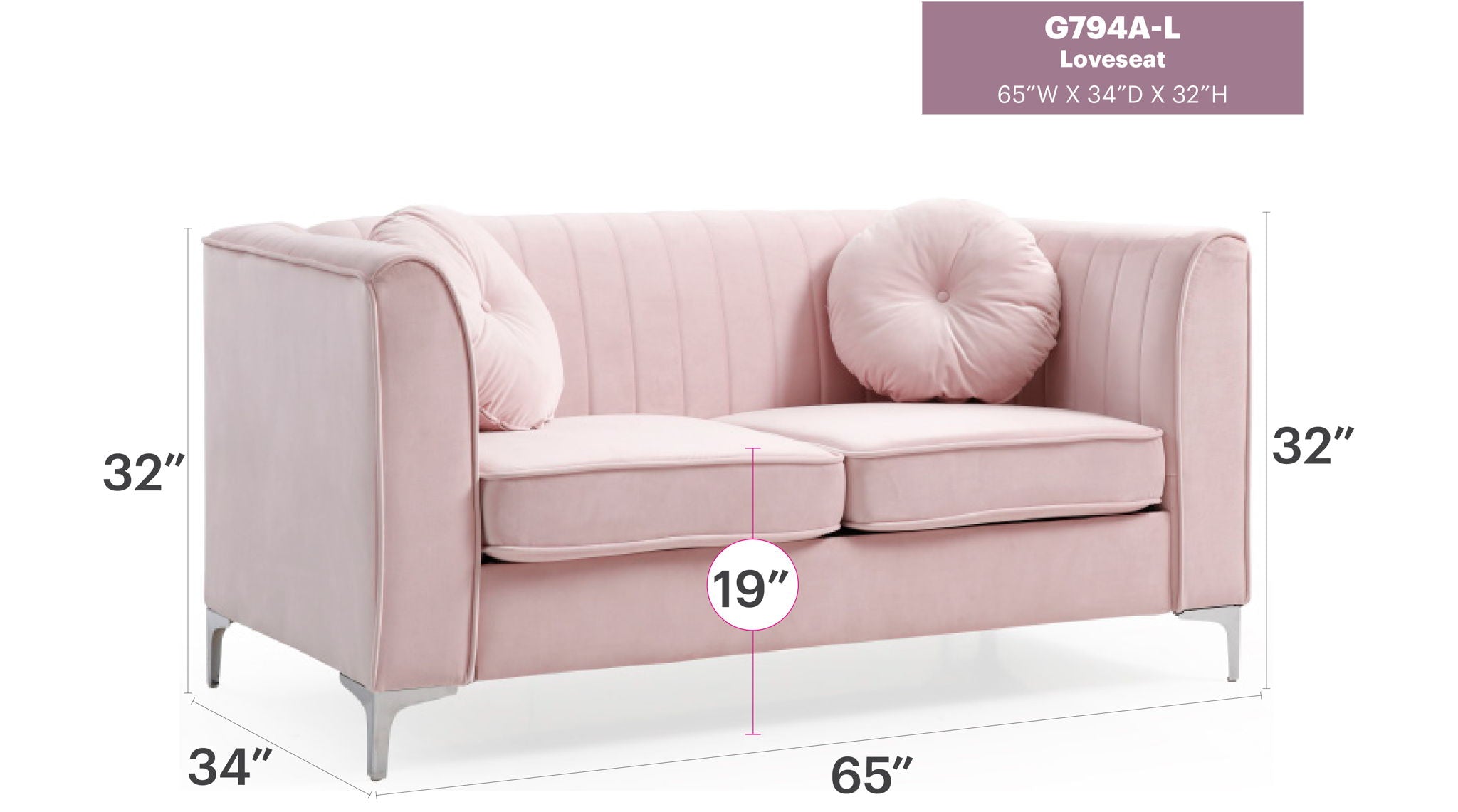 Delray - Micro Suede Loveseat