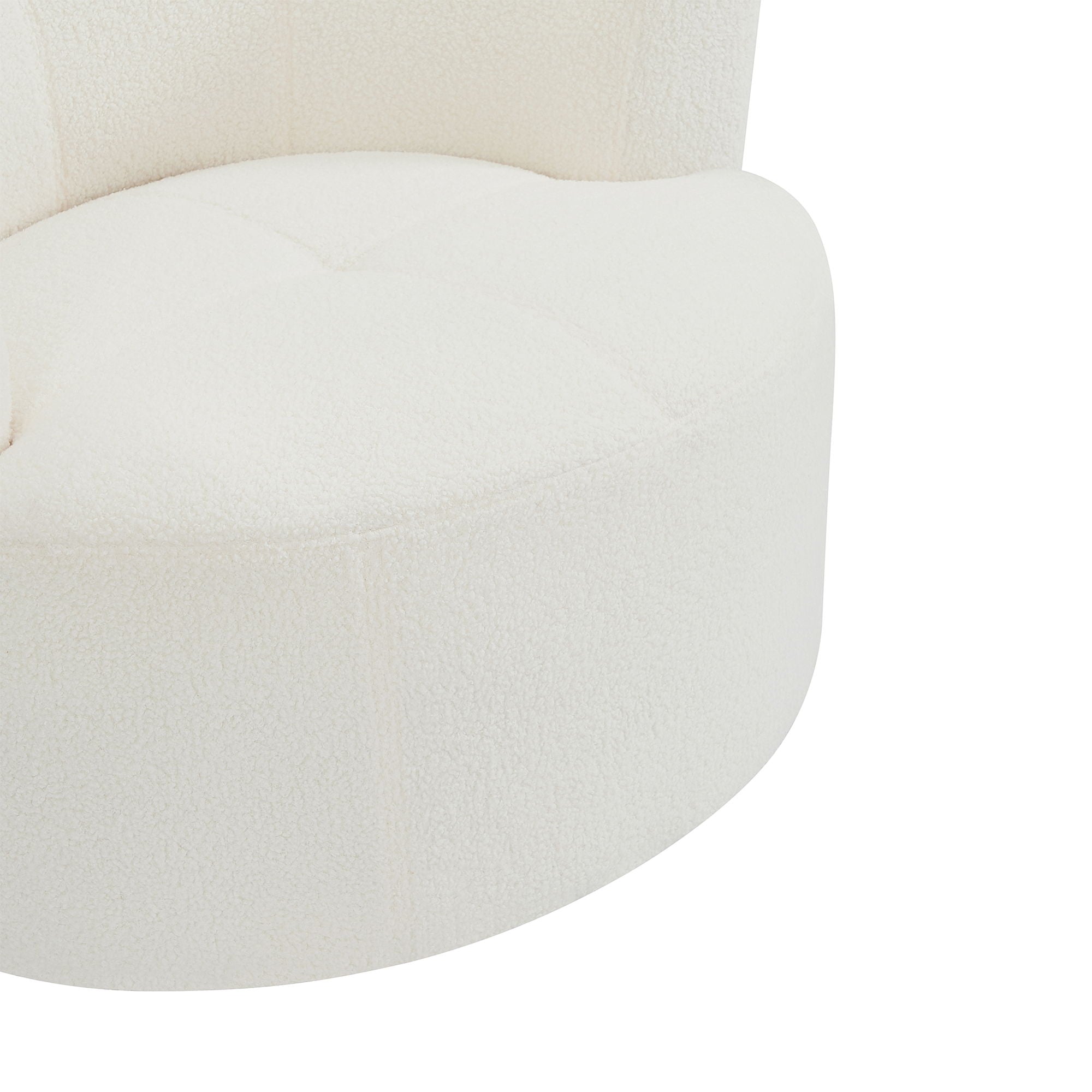 360° Swivel Chair Upholstered Accent Barrel Chair With Adjustable Headrest