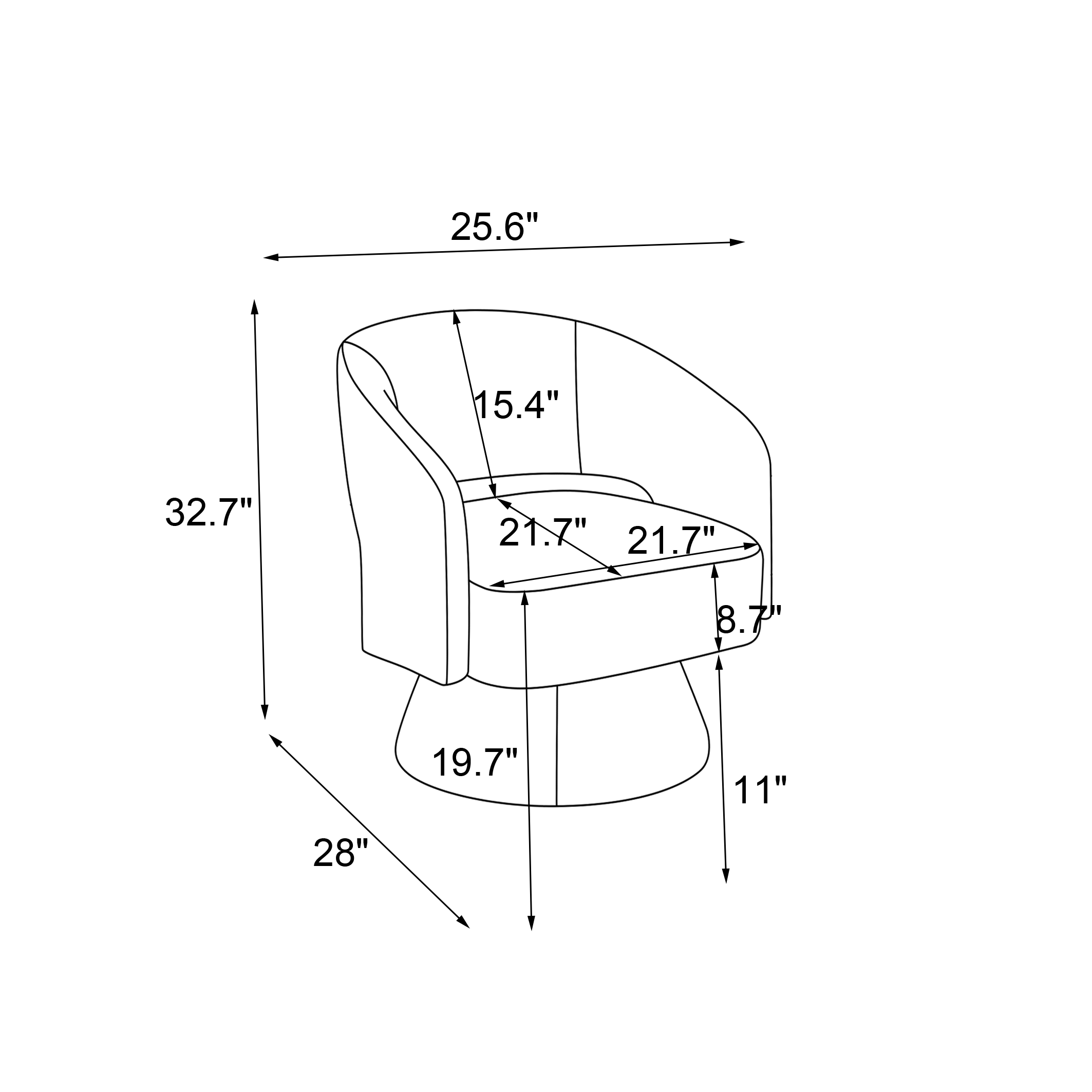 Swivel Accent Chair Armchair, Round Barrel Chair in Fabric for Living Room Bedroom,Grey Teddy - Best Buy Furniture