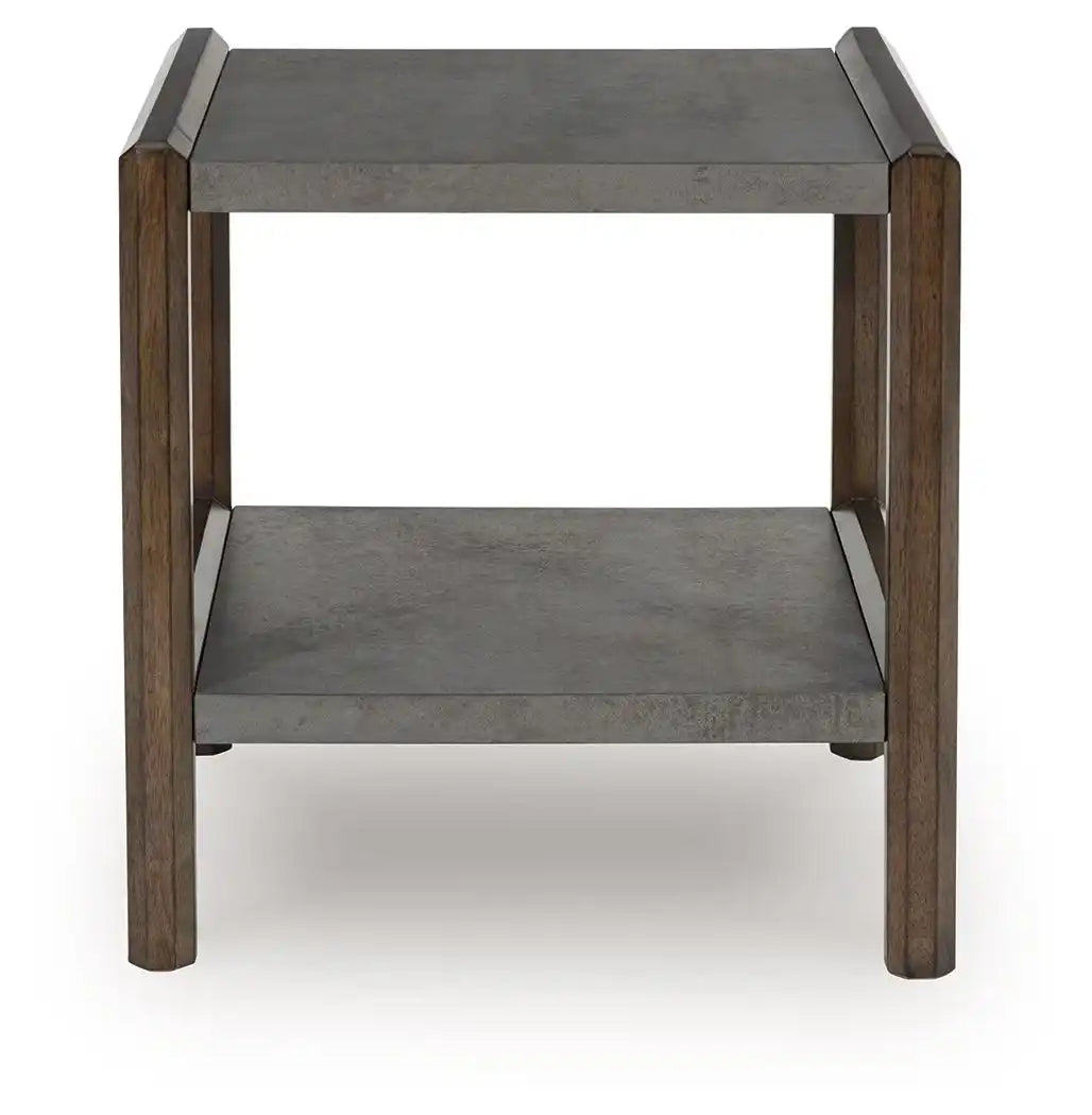 Kallenny - Brown / Gray - Rectangular End Table