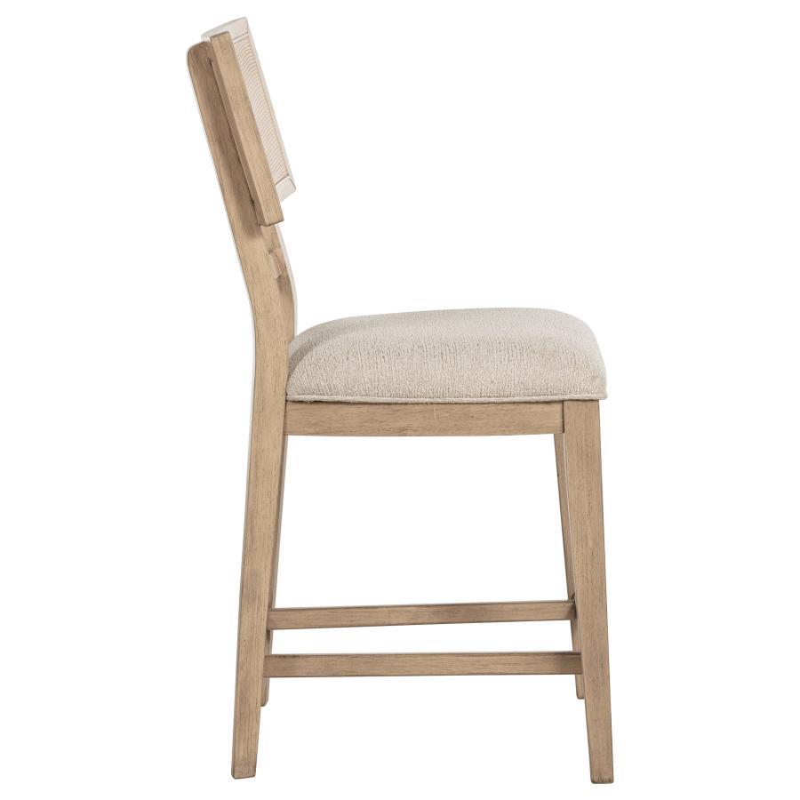 Kailani - Radio Weave Cane Counter Dining Side Chair (Set of 2) - Beige Oak - Best Buy Furniture