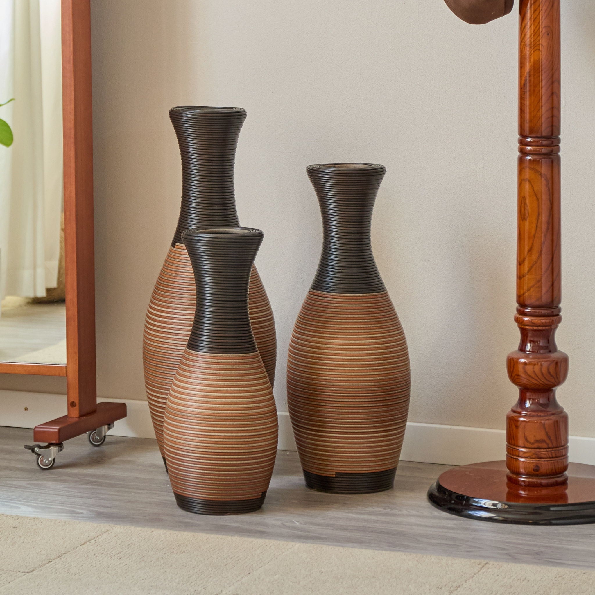Designer Floor Vases, Large Vases For Home Decor Flooring (Set of 3)