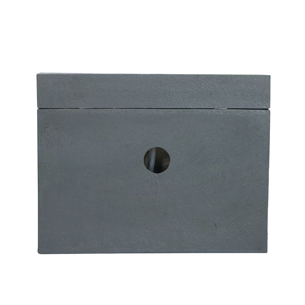 Decorative Fountain With Rectangle Design, With Light And Pump, For Indoor And Outdoor - Gray