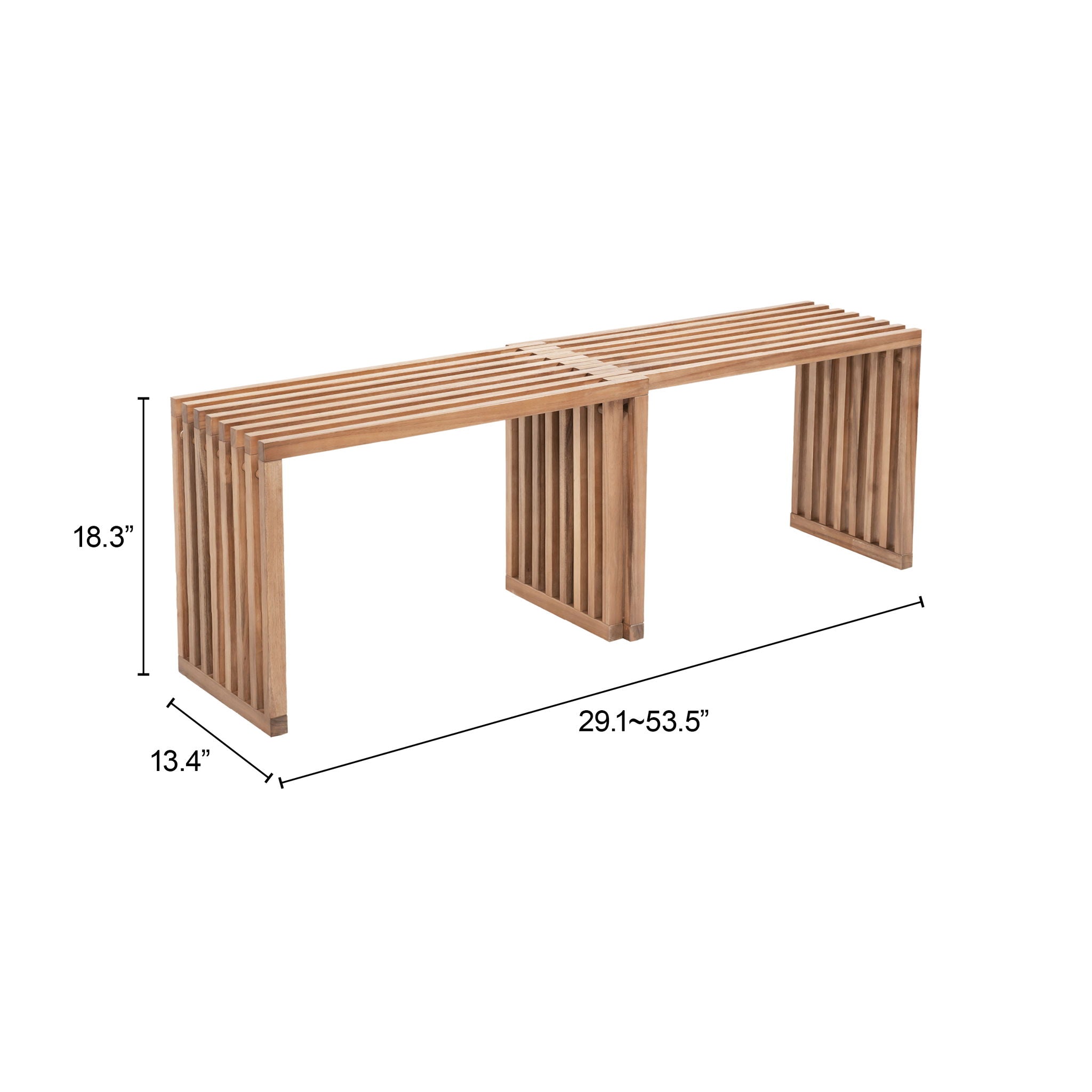 Riviera - Extendable Bench (Set of 2) - Natural