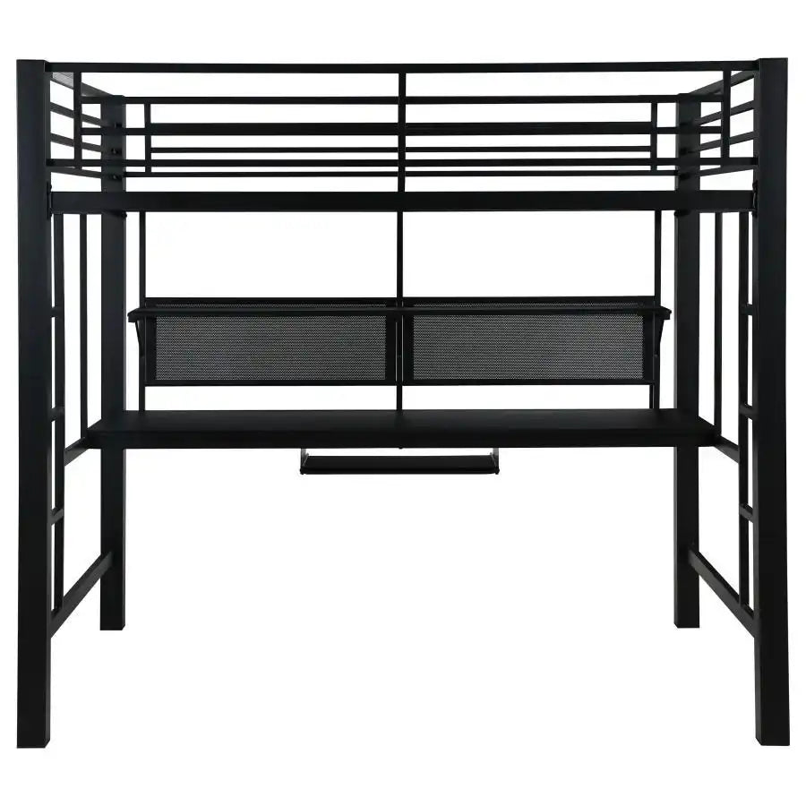 Avalon - Full Workstation Loft Bed - Black - Best Buy Furniture