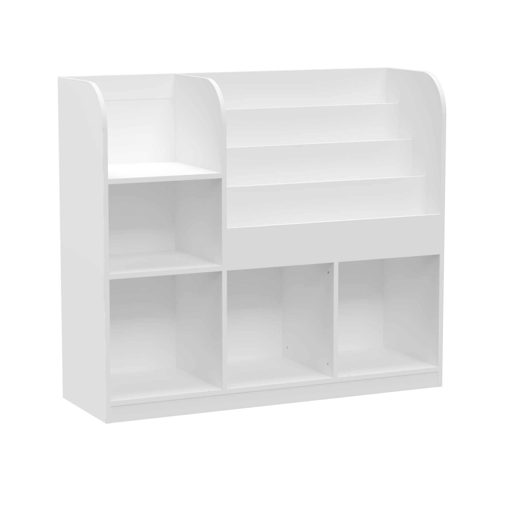 Bookcase And Bookshelf With 3 Collapsible Drawers, Multifunctional Display Stand