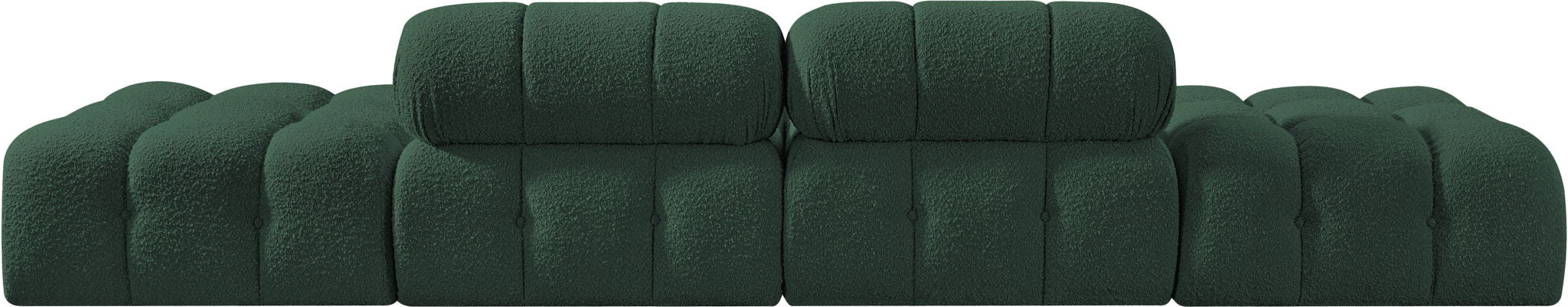Ames - 4 Piece Boucle Upholstered Modular Sofa With 2 Backless Seats - Best Buy Furniture