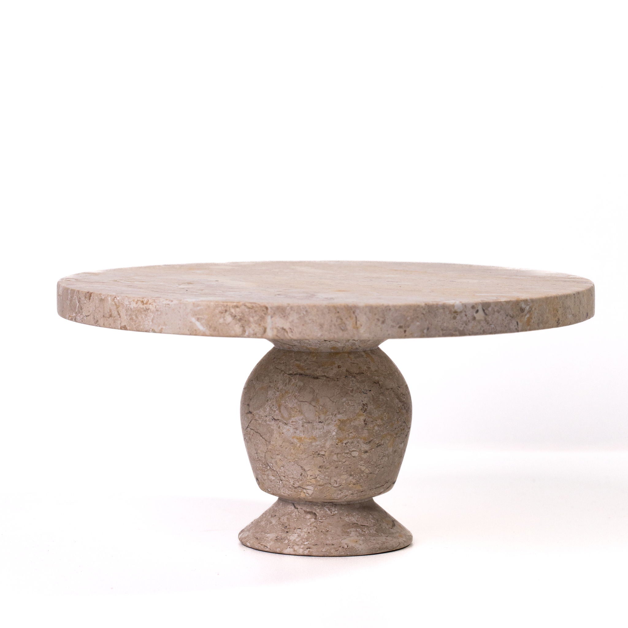 Natural Cake Stand - Travertine