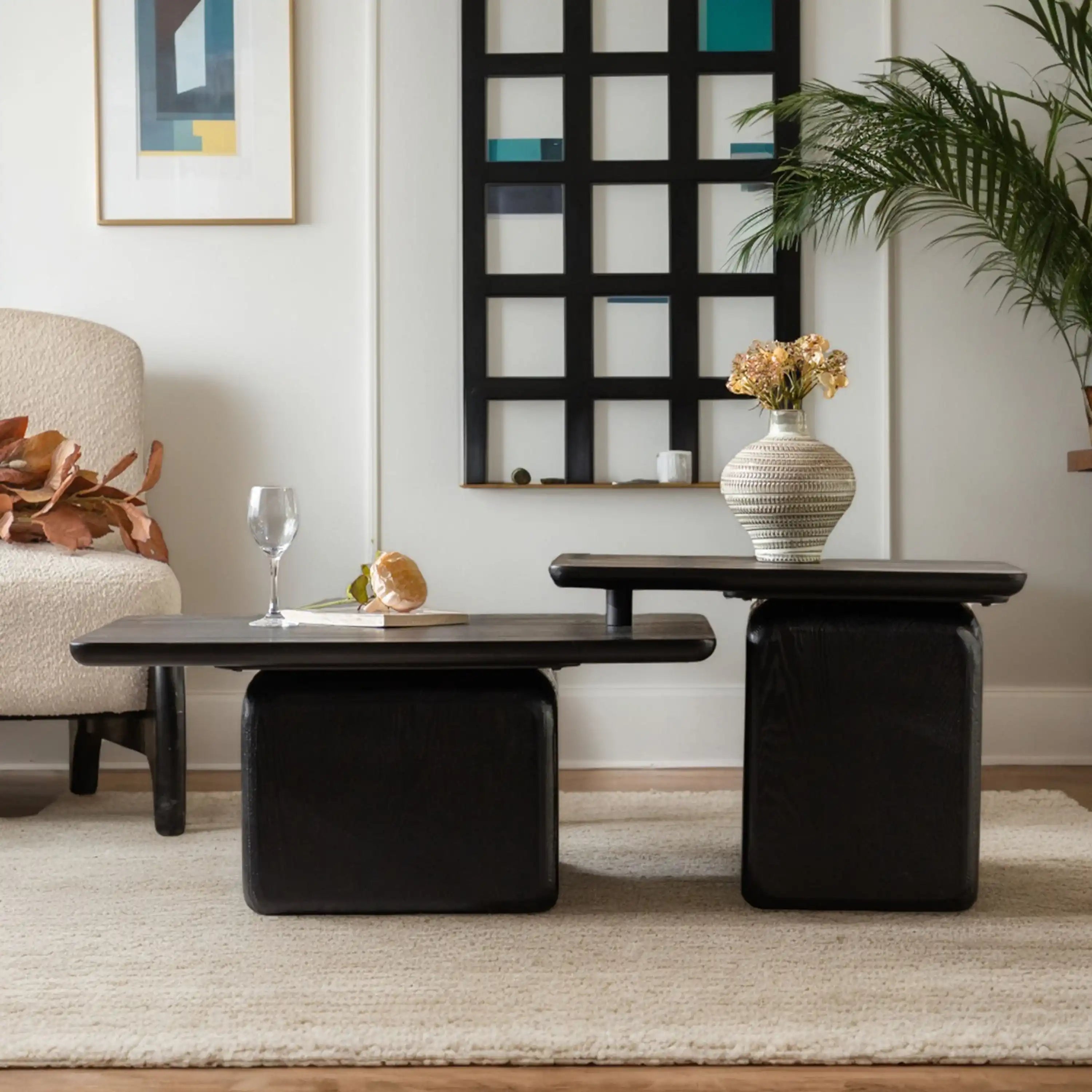 Marlow Modern Nesting Coffee Table Set of 2