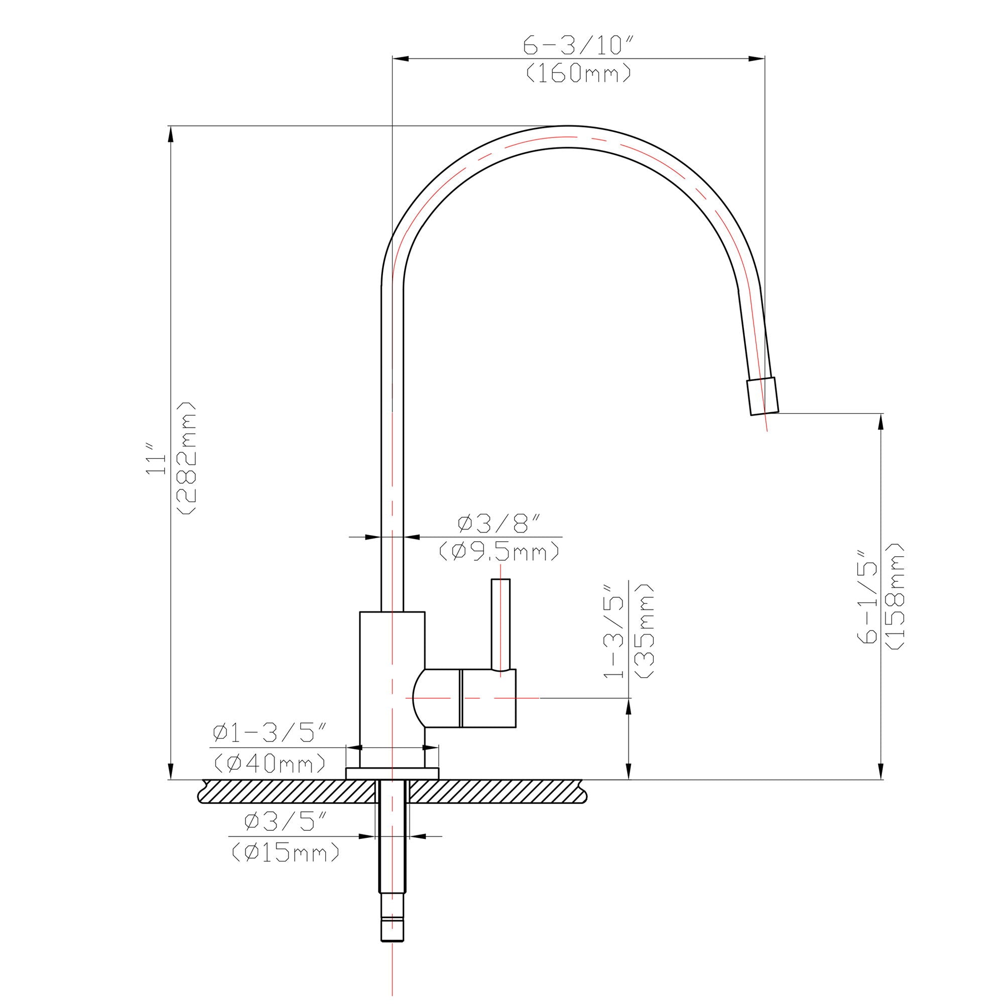 Design Lead Free Drinking Water Faucet - Brushed Nickel
