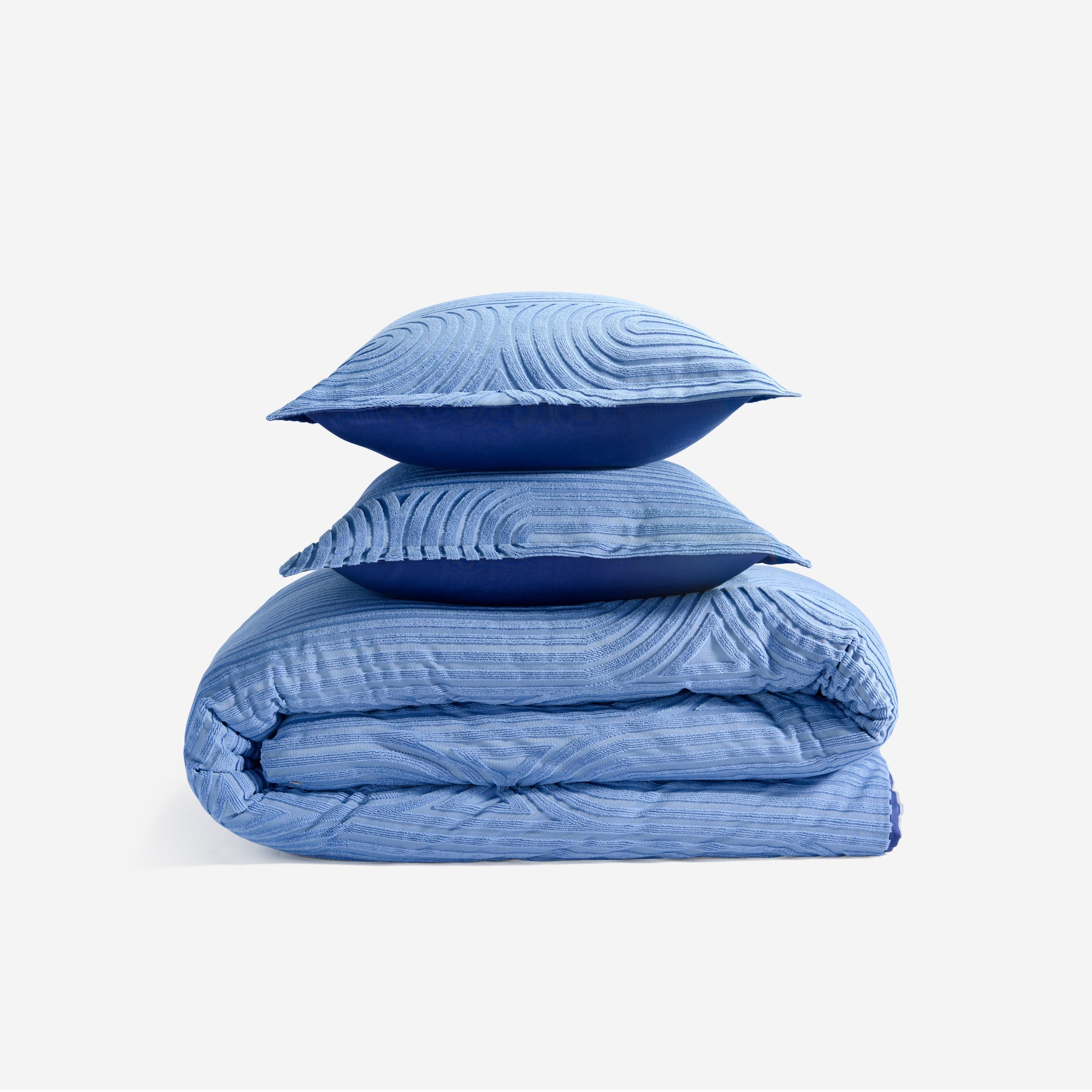 BedGear Performance King Duvet Set - Stonewash Blue/Racetrack