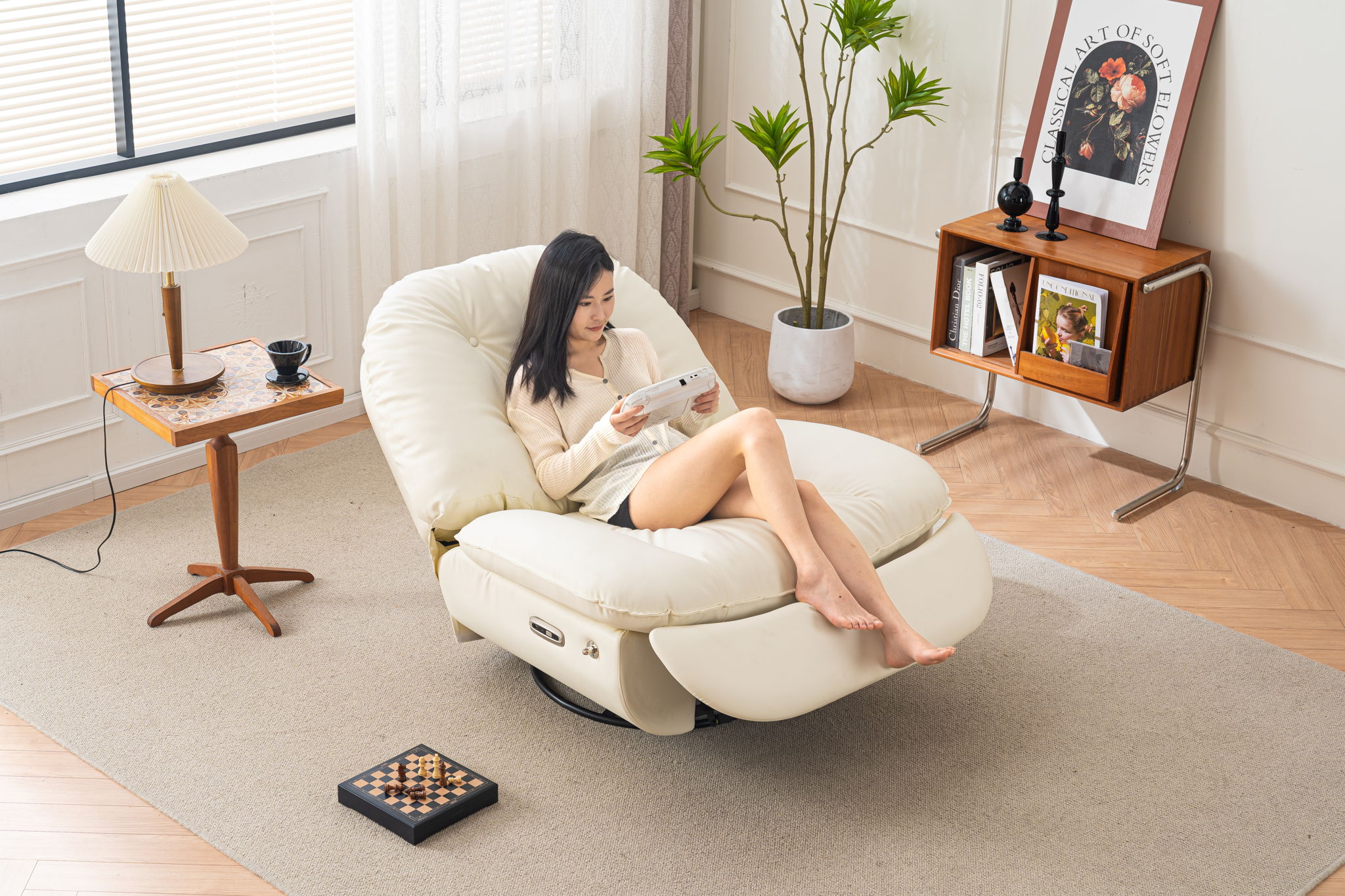 Power Recliner Swivel Glider USB Charger With Bluetooth Music Player, Sleep, Working, Game And Leisure