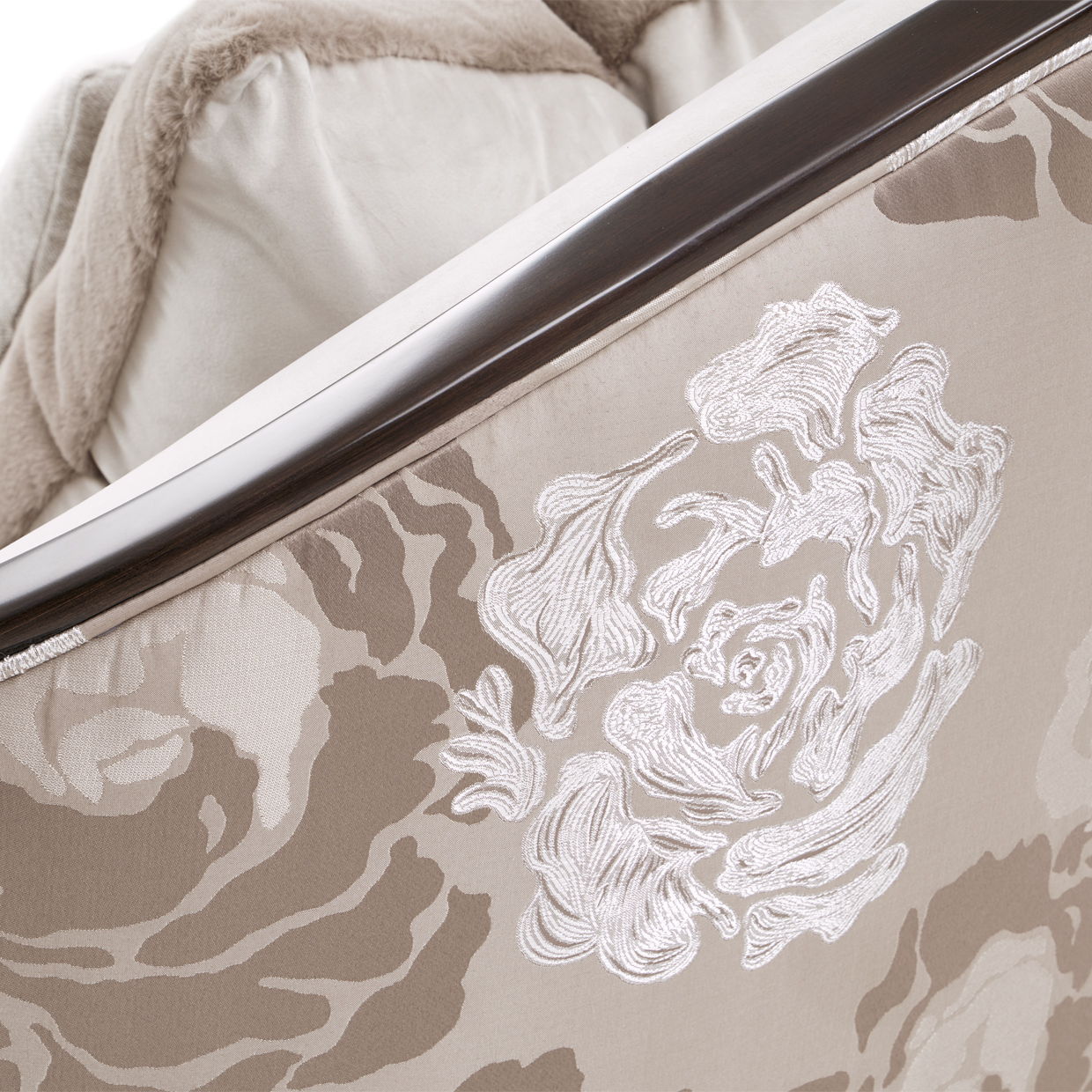 Camellia Field - Asymmetrical Velvet Sofa - Porcini / Warm Pecan