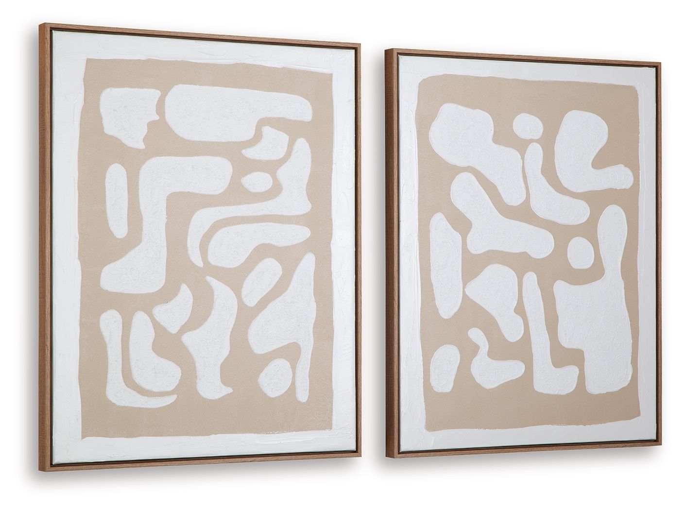 Waldett - Beige / White - Wall Art Set (Set of 2)